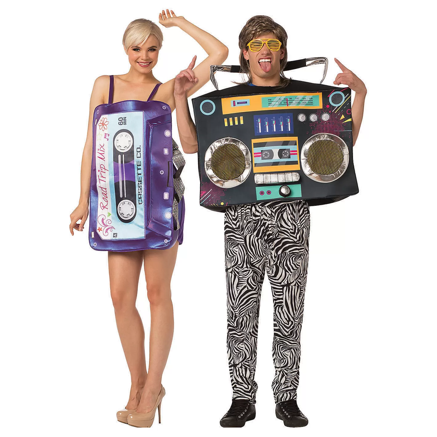 Best Sale Adult Mix Tape And Boom Box Couple Costumes Couples Costumes