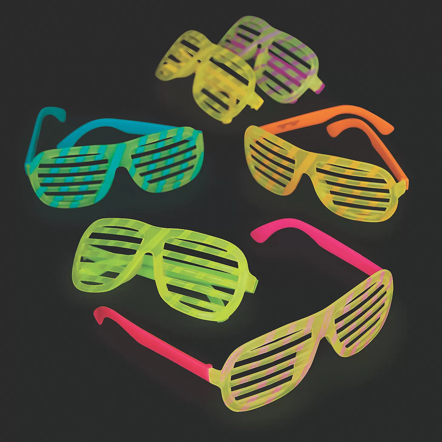 Oriental Trading Adult's Bright Color Glow-In-The-Dark Shutter Glasses- 12 Pc.* Glow Jewelry