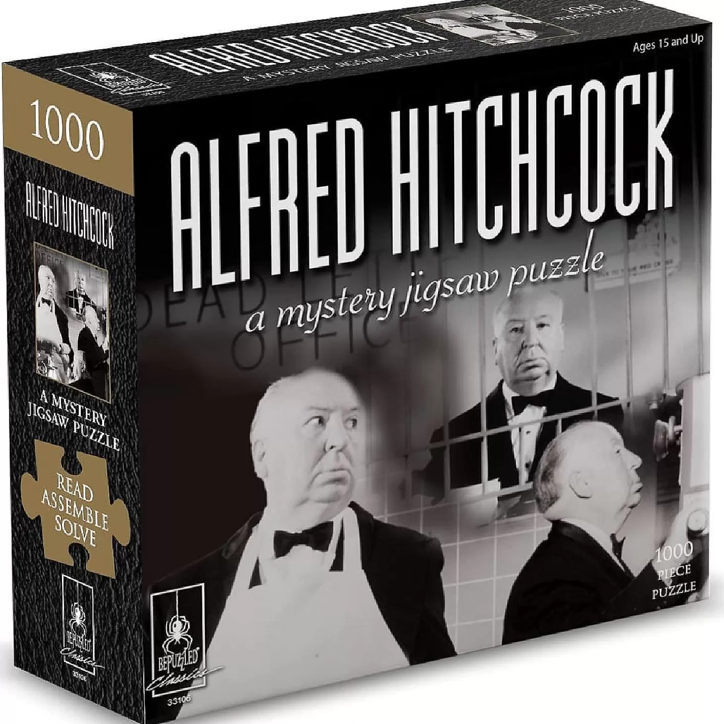 Oriental Trading Alfred Hitchcock 1000 Piece Classic Mystery Jigsaw Puzzle* Puzzles