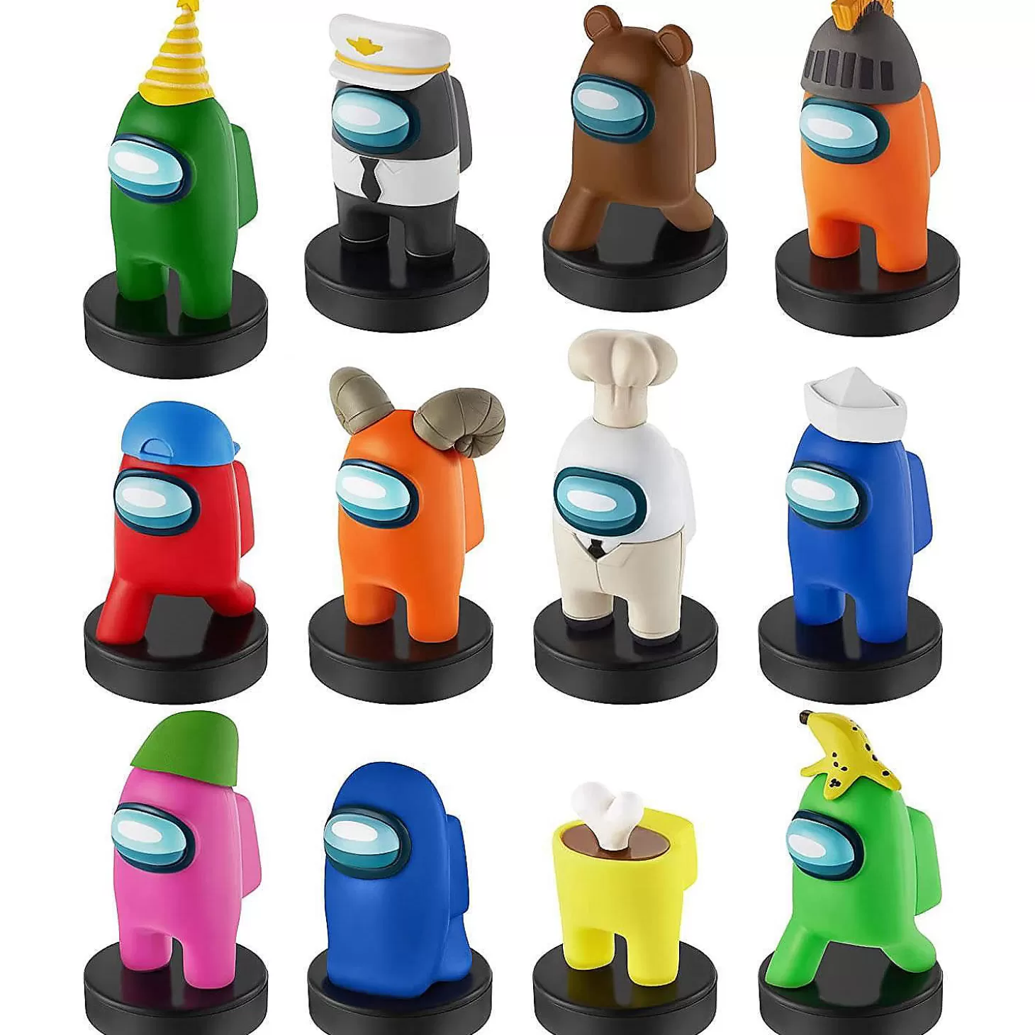 Oriental Trading Among Us Stampers 12Pk Crewmate Party Favor Cake Toppers Figure Set Pmi International* Character Toys