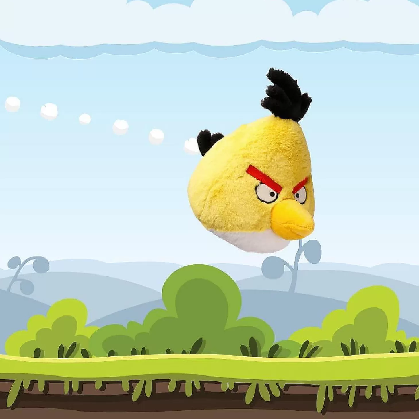 Oriental Trading Angry Birds Chuck Charles Yellow Bird Canary 9" Stuffed Plush Soft Doll Mighty Mojo* Character Toys