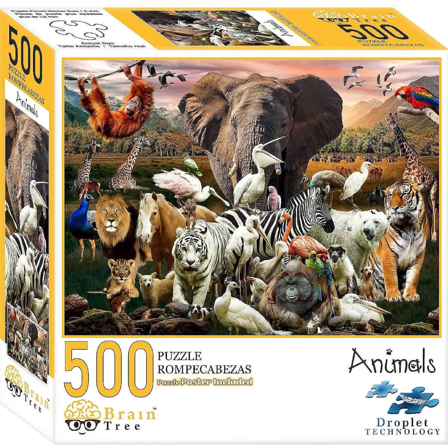 Oriental Trading Animal Jigsaw Unique Puzzles For Adults - Premium Quality - 500 Pieces* Puzzles