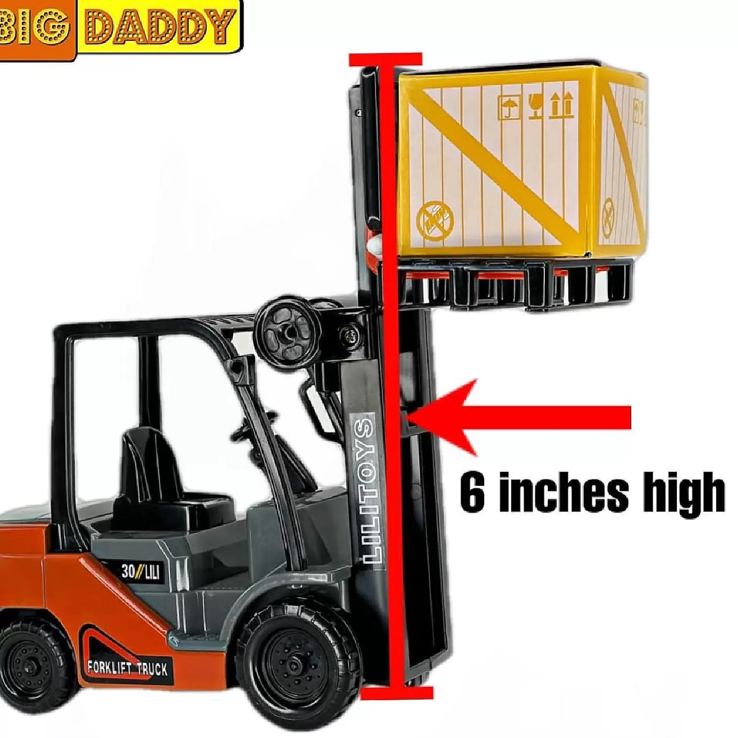 Oriental Trading Big Daddy Light Duty Work Trucks Series Authentic Forklift With Load Included* Toy Cars
