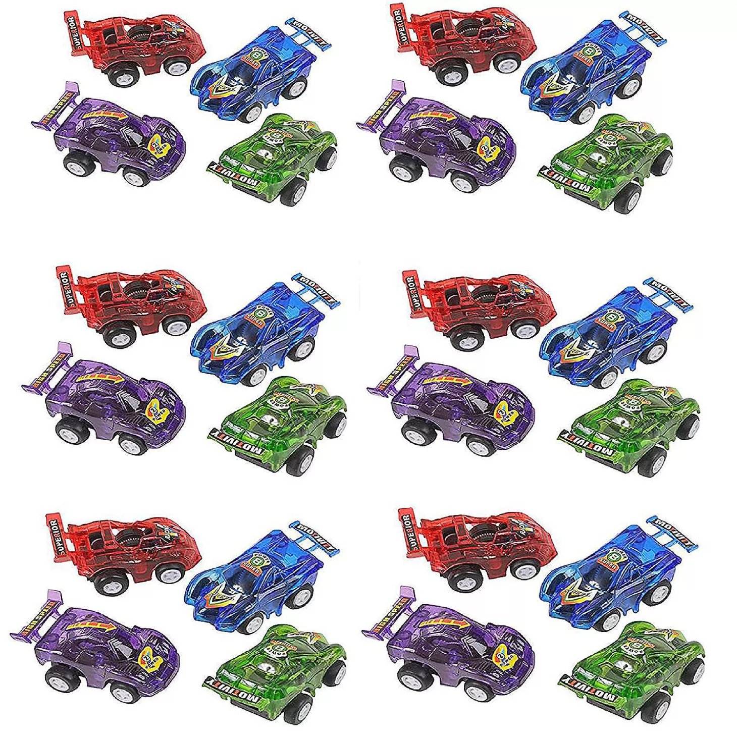 Oriental Trading Big Mo's Toys 2.5" Party Pack Assorted Pull Back Racing Cars - 24 Pieces* Toy Cars
