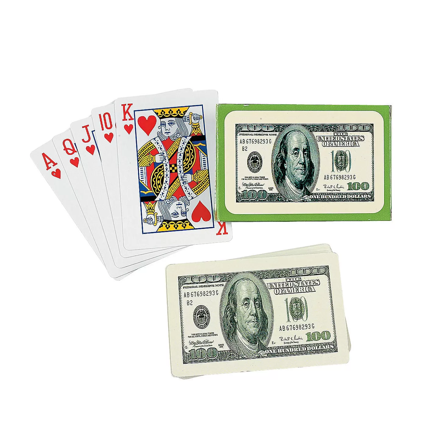 Oriental Trading $100 Bill Playing Cards - 12 Pc.* Playing Cards