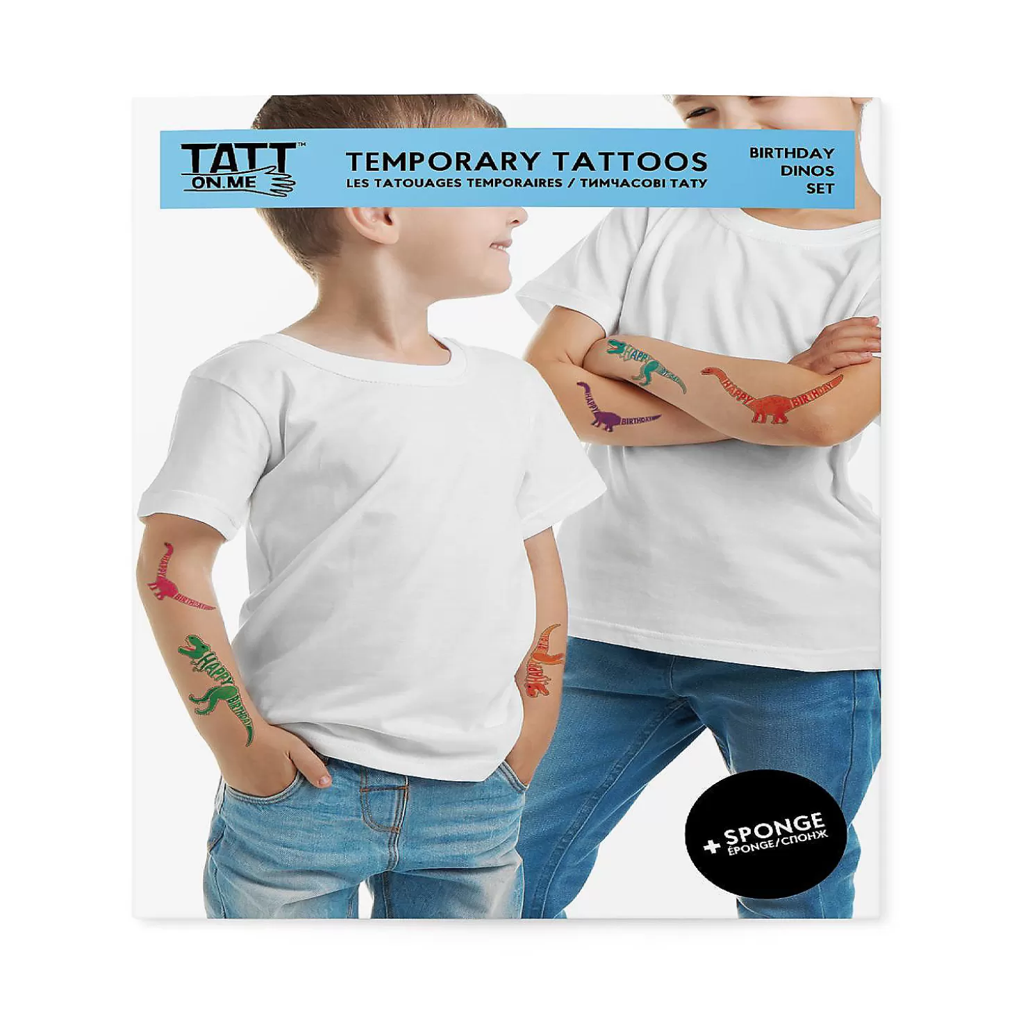 Oriental Trading Birthday Dinos Tattoo Set* Temporary Tattoos