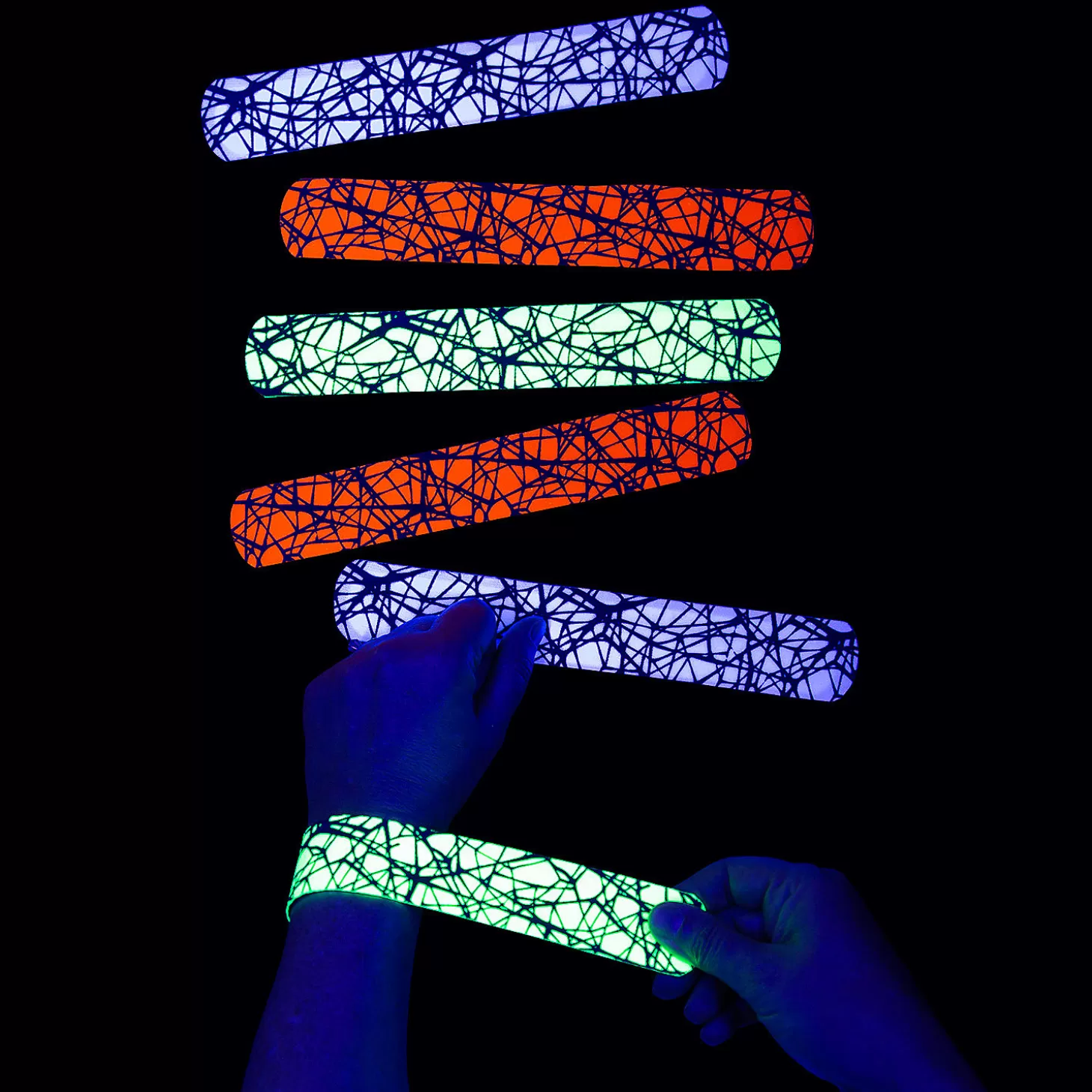 Oriental Trading Black Light Slap Bracelets - 12 Pc.* Bracelets