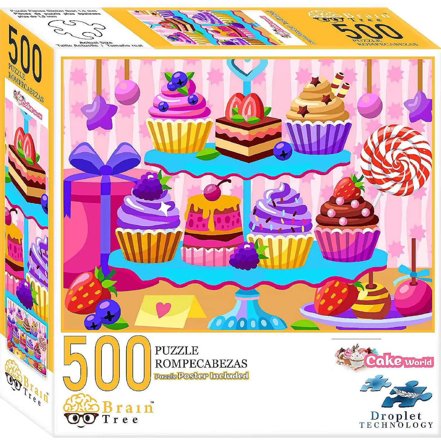 Oriental Trading Brain Tree-Cake World 500 Piece Jigsaw Puzzles For Adults19.5"Lx14.5"W* Puzzles
