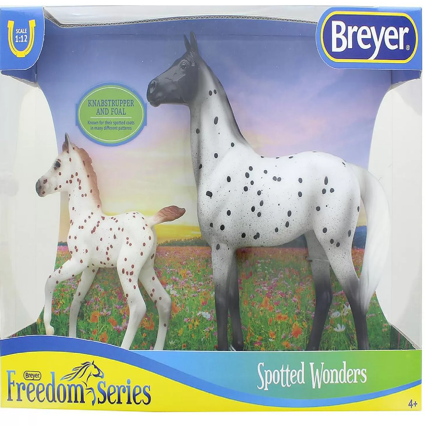 Oriental Trading Breyer Freedom Series 1:12 Scale Model Horse Set Spotted Wonders* Play Sets