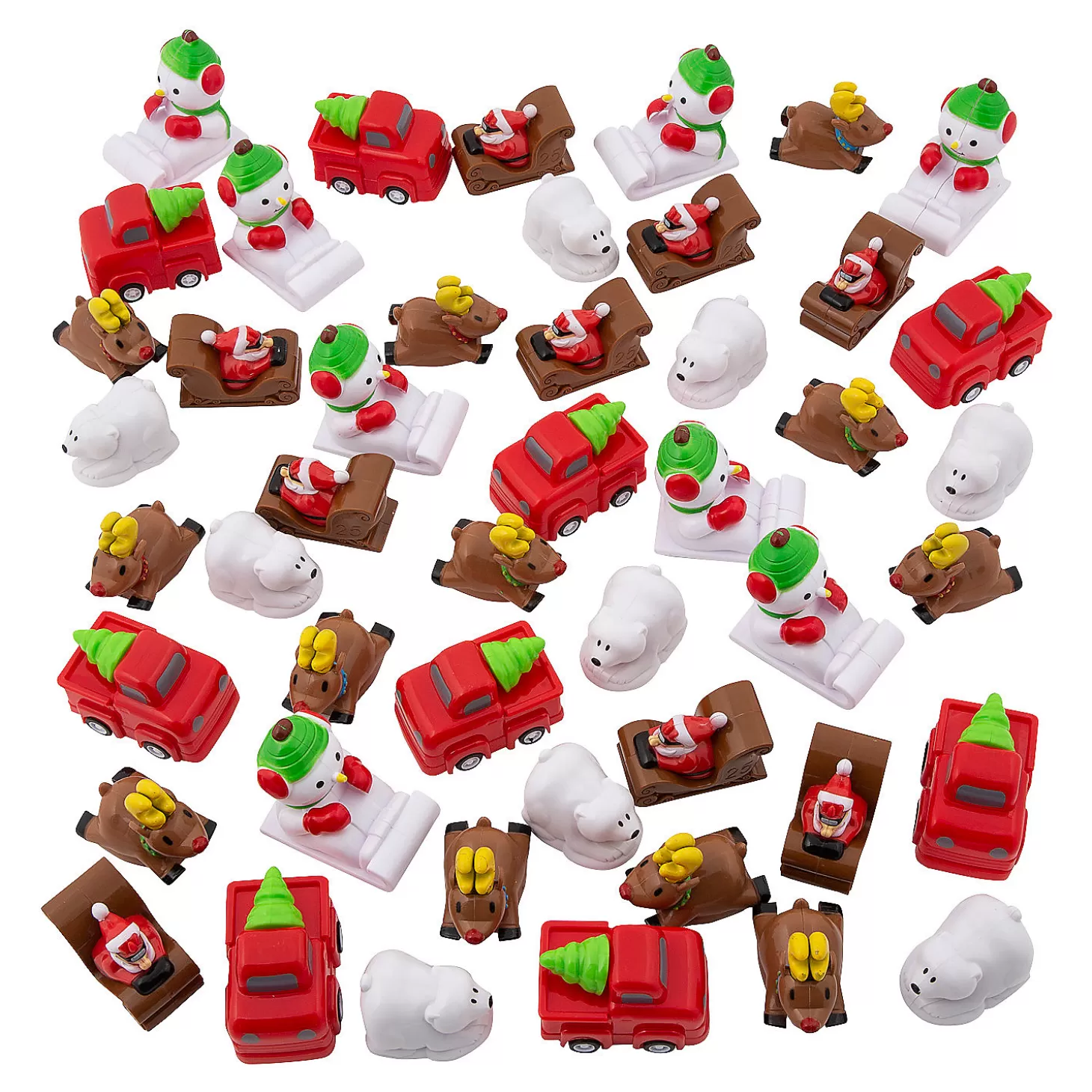 Oriental Trading Bulk 50 Pc. Christmas Pull-Back Toy Assortment* Toy Cars