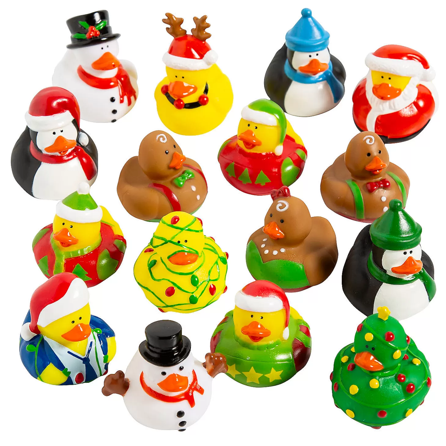 Oriental Trading Bulk 50 Pc. Christmas Rubber Ducks Assortment* Rubber Duckies