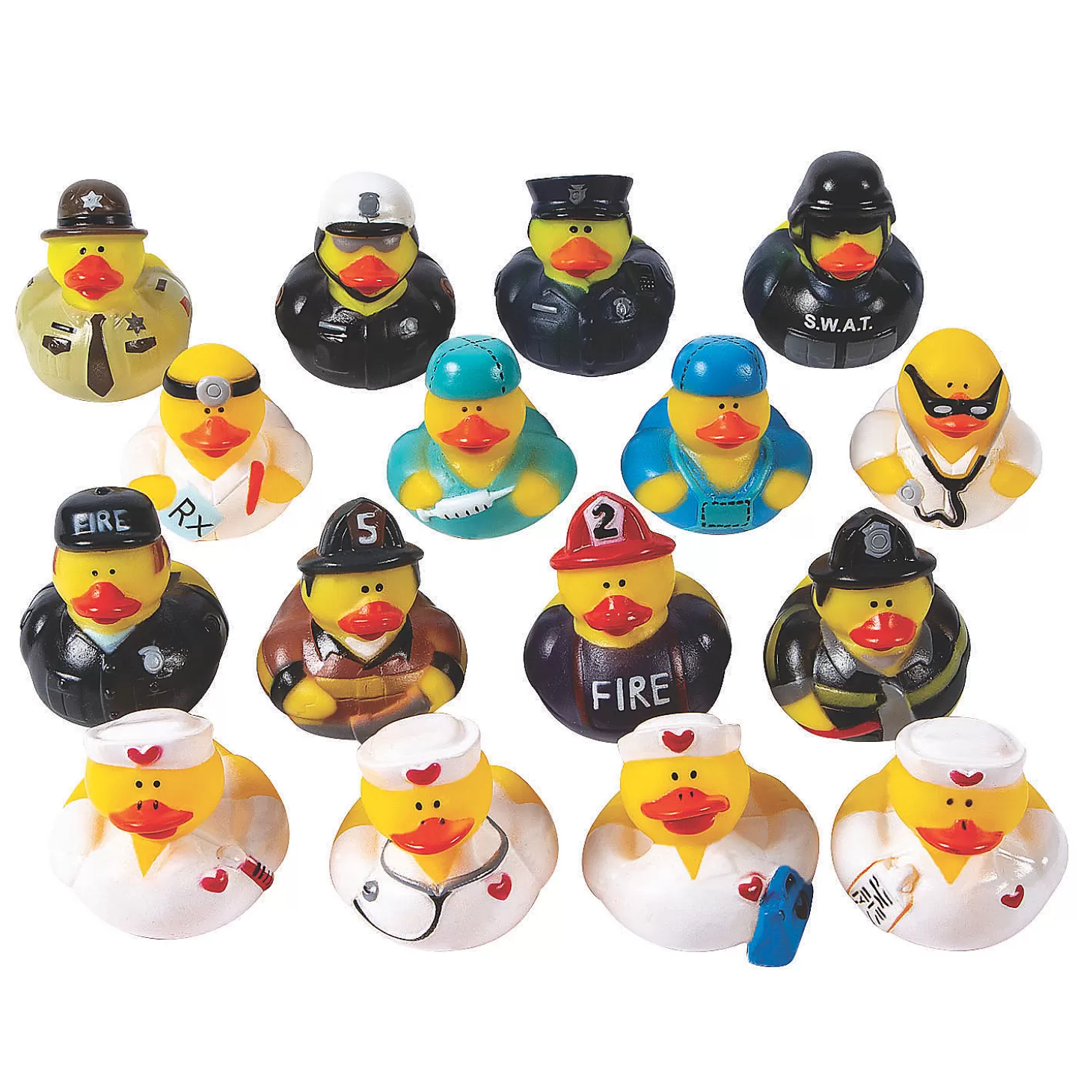 Oriental Trading Bulk 48 Pc. Community Helper Rubber Ducks Assortment* Rubber Duckies
