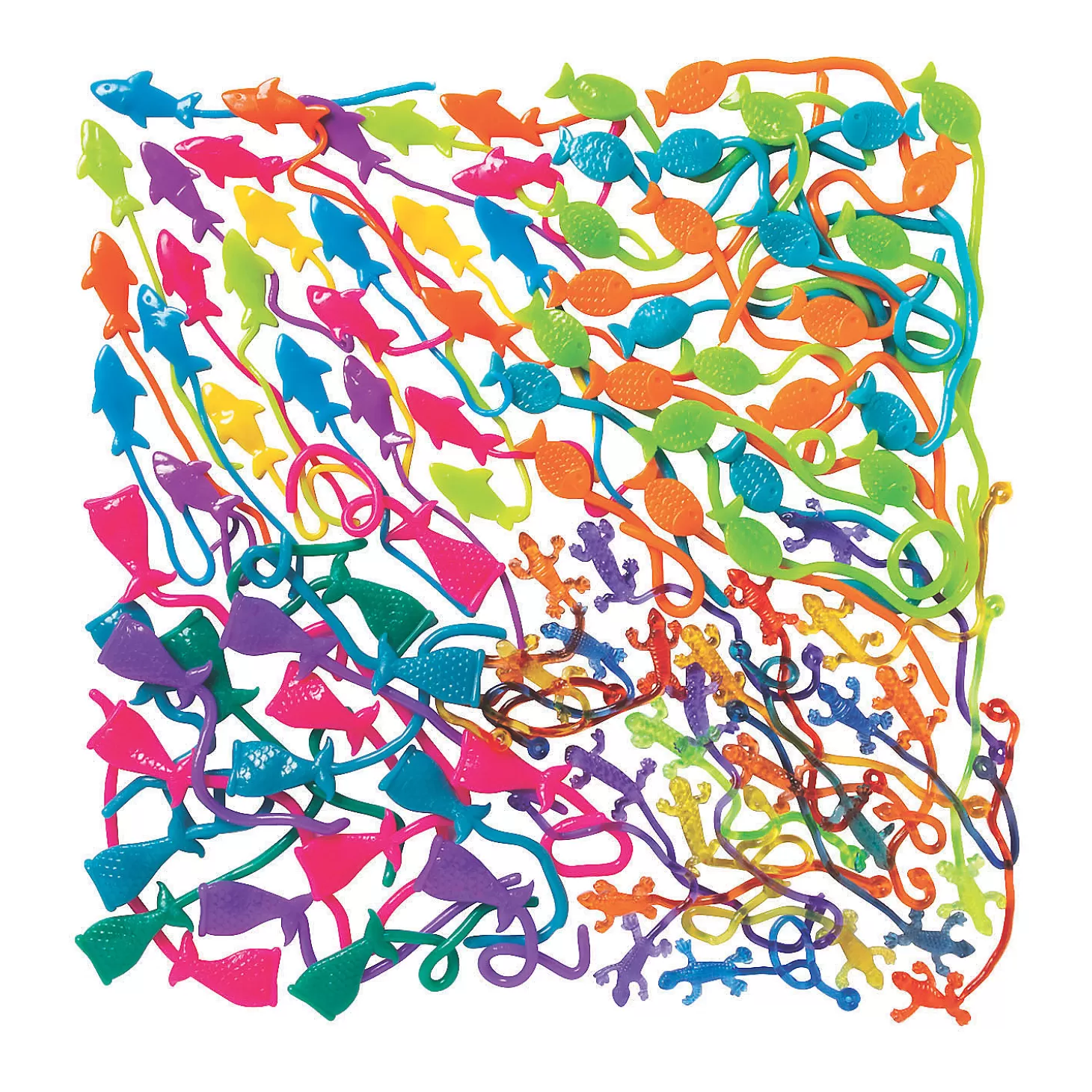 Oriental Trading Bulk 288 Pc. Critters On A String Sticky Toy Assortment* Putty & Squishy Toys