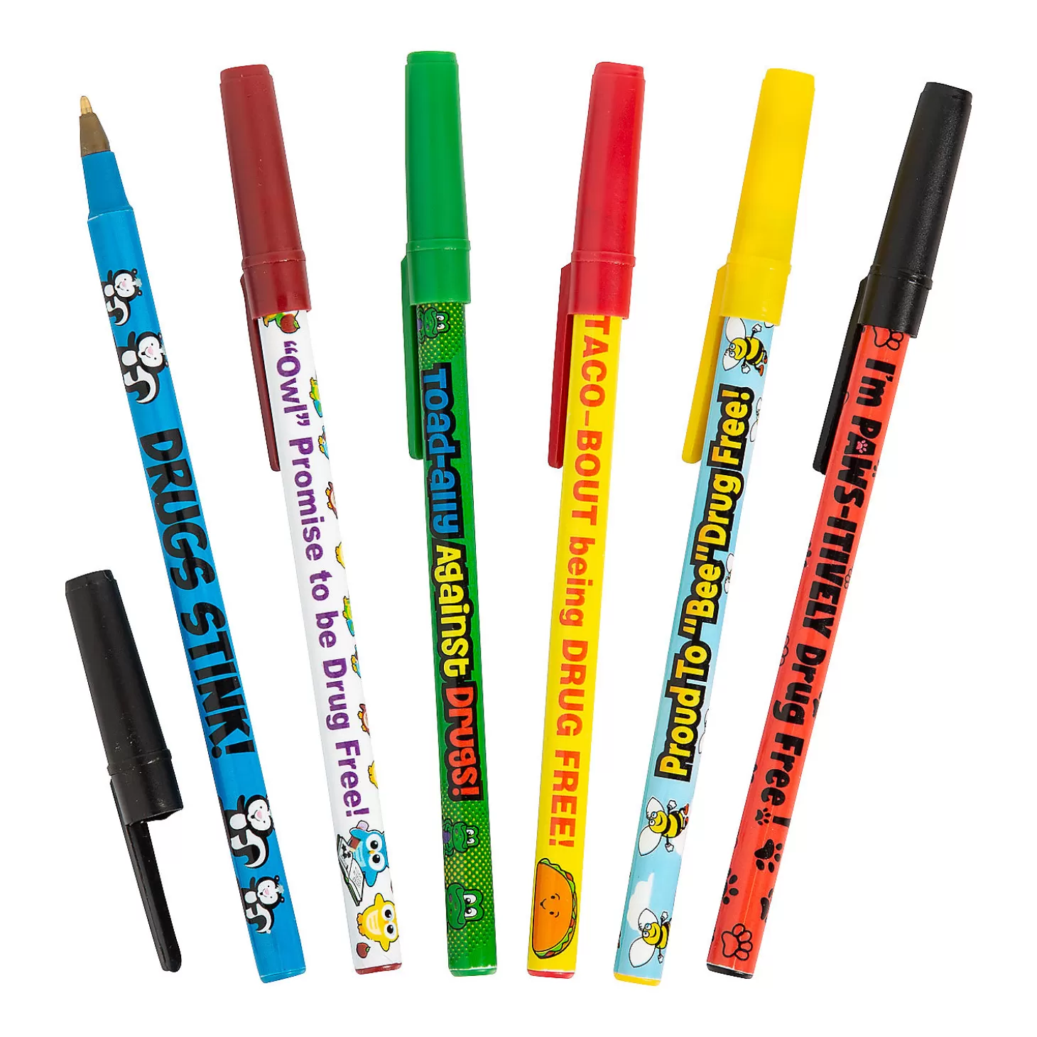Oriental Trading Bulk 72 Pc. Drug Awareness Stick Pen Assortment* Stationery Assortments