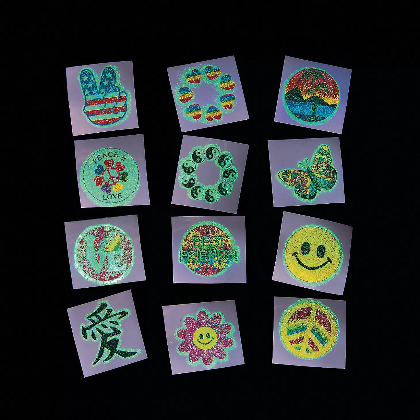 Oriental Trading Bulk 72 Pc. Everyday Glow-In-The-Dark Temporary Tattoos* Glow Jewelry