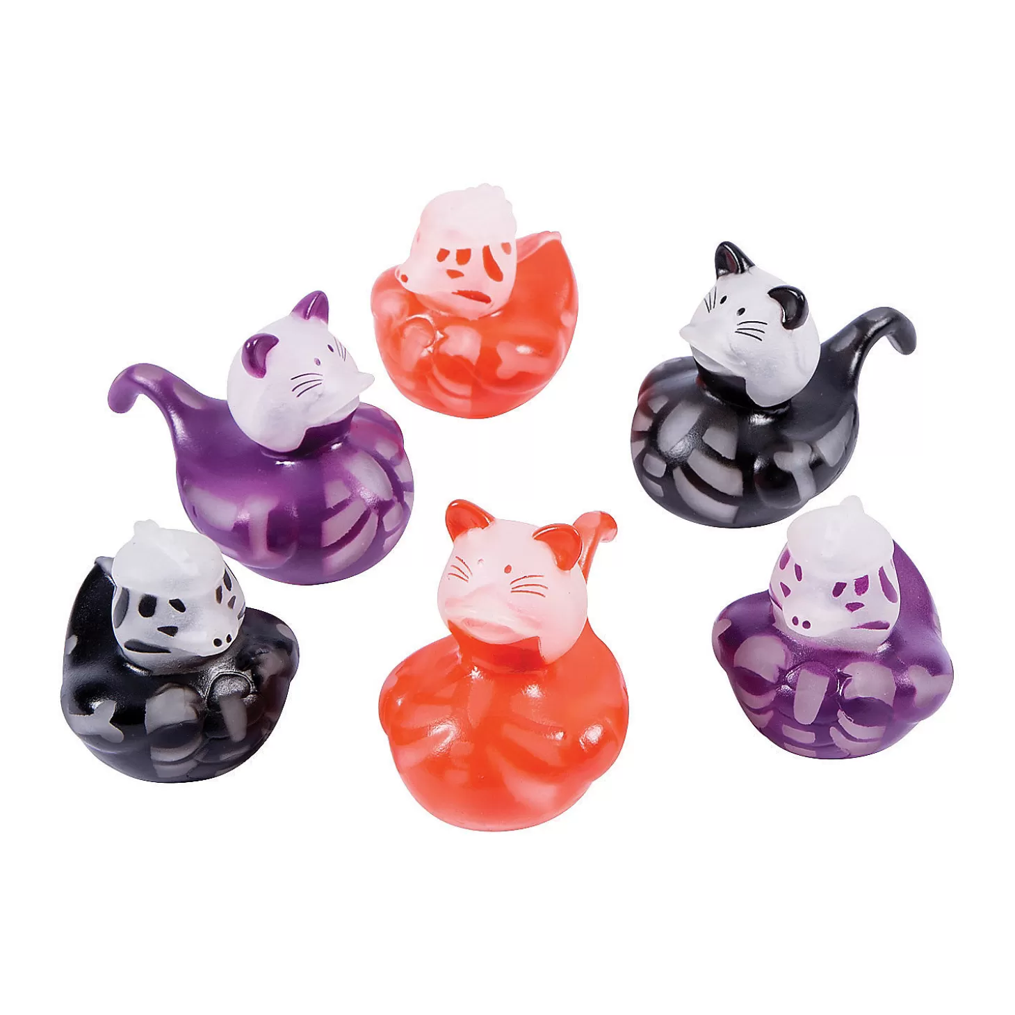 Oriental Trading Bulk 50 Pc. Glow-In-The-Dark Halloween Skeleton Rubber Duck Assortment* Rubber Duckies