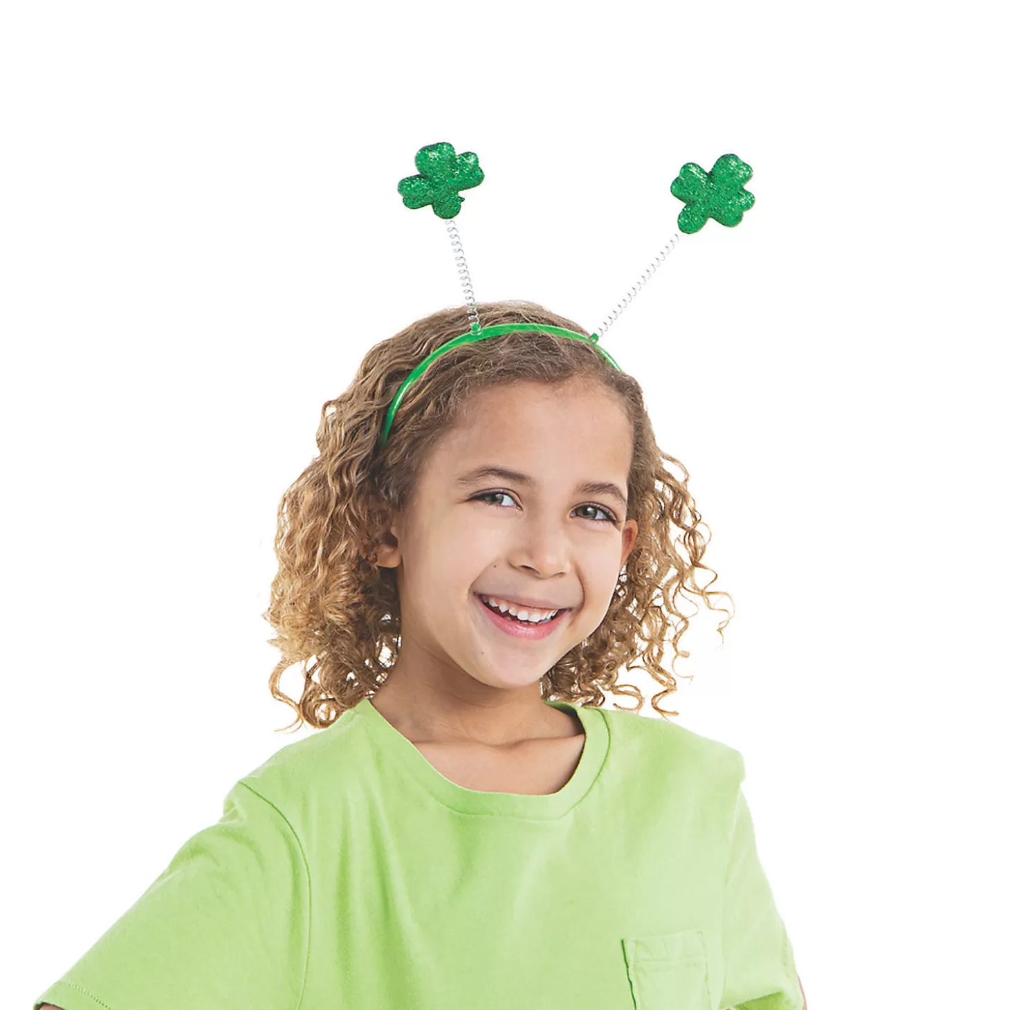 Oriental Trading Bulk 60 Pc. Green Glitter Shamrock Head Boppers* Hat & Tote Bag Assortments