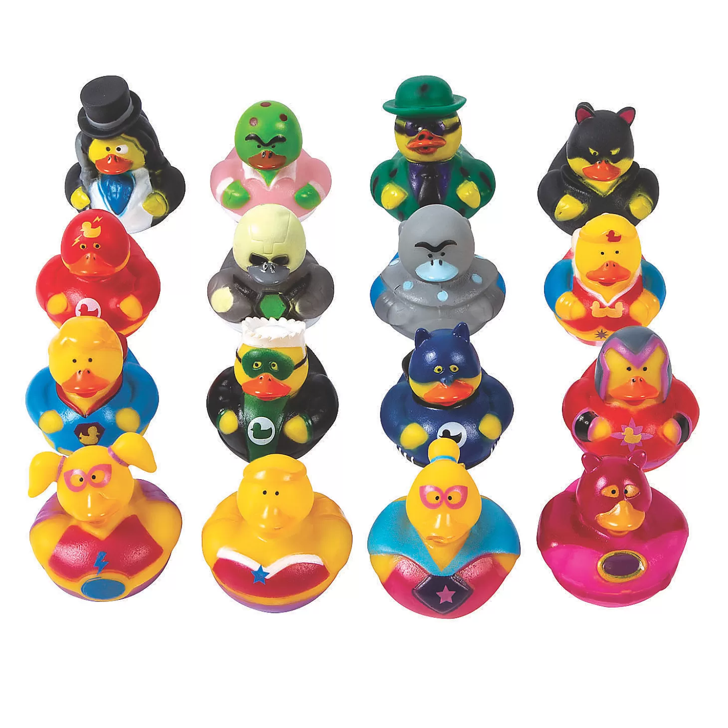 Oriental Trading Bulk 48 Pc. Heroes & Villains Rubber Ducks Assortment* Rubber Duckies