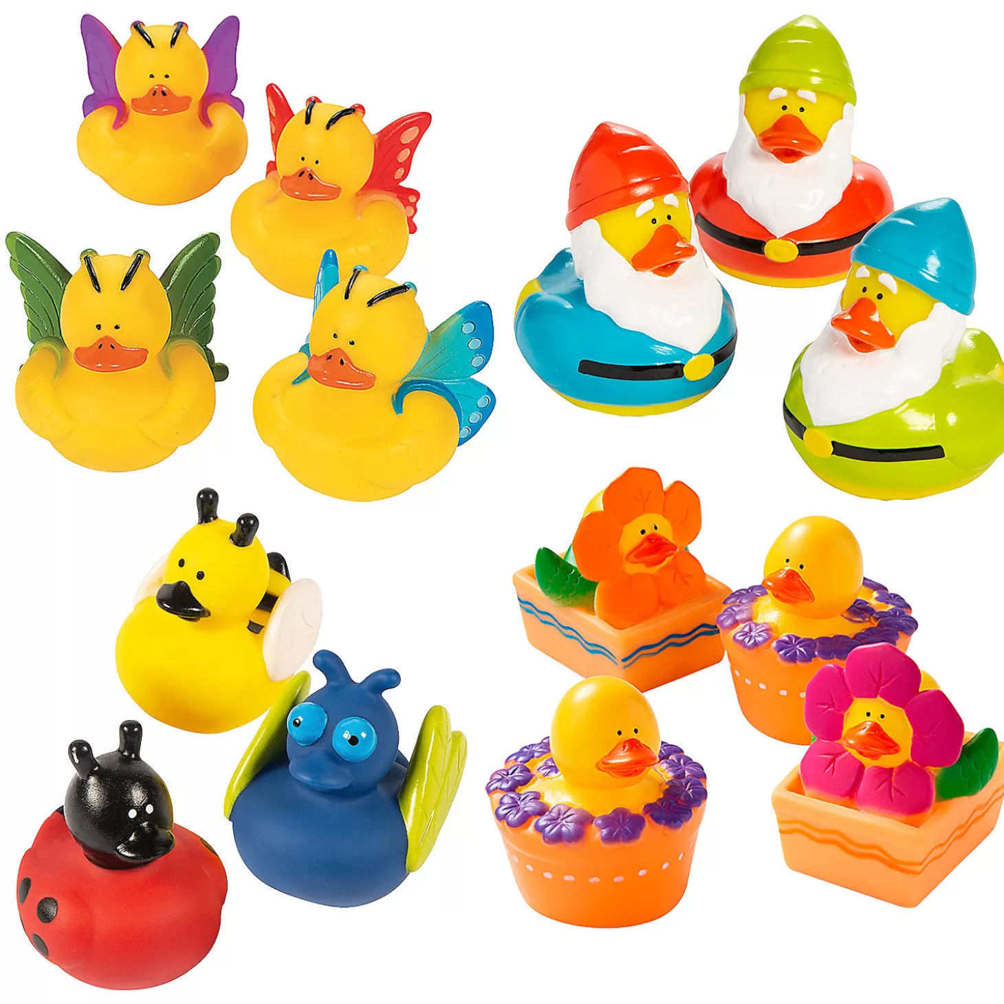 Oriental Trading Bulk 48 Pc. In The Garden Rubber Duck Assortment Kit* Rubber Duckies