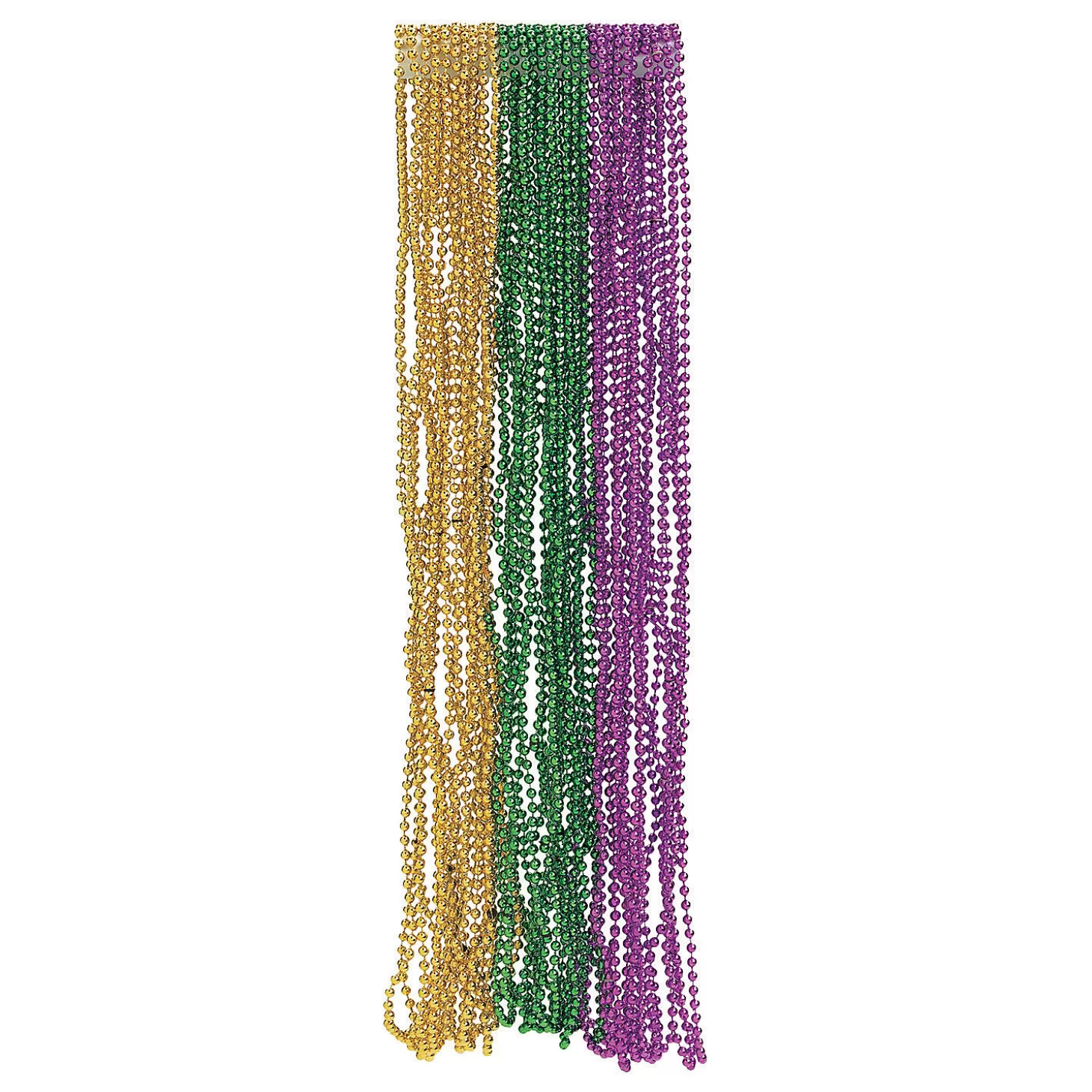 Oriental Trading Bulk 144 Pc. Metallic Mardi Gras Bead Necklace Assortment* Necklaces