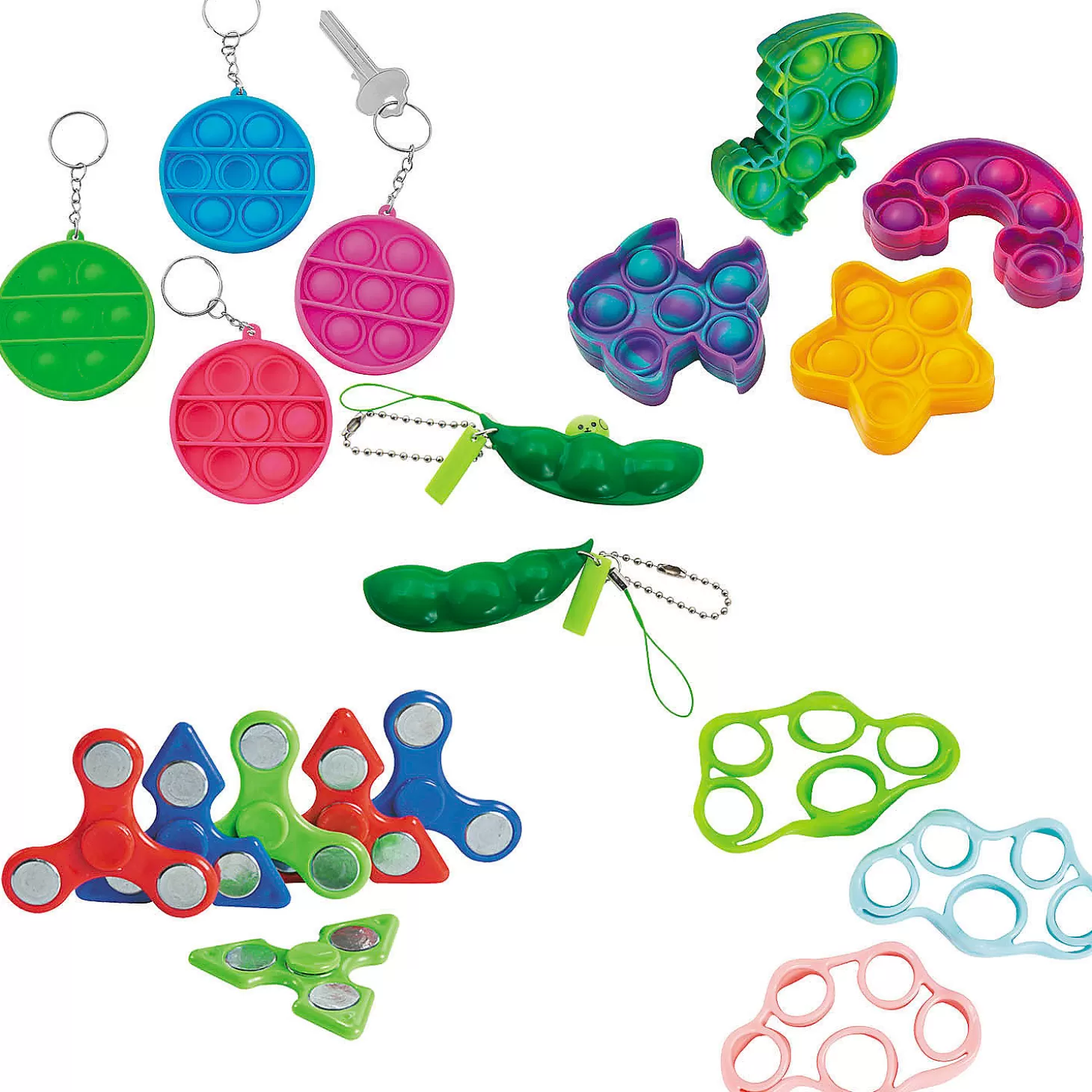 Oriental Trading Bulk 120 Pc. Mini Fidget Toy Kit Assortment* Fidget Toys & Spinners
