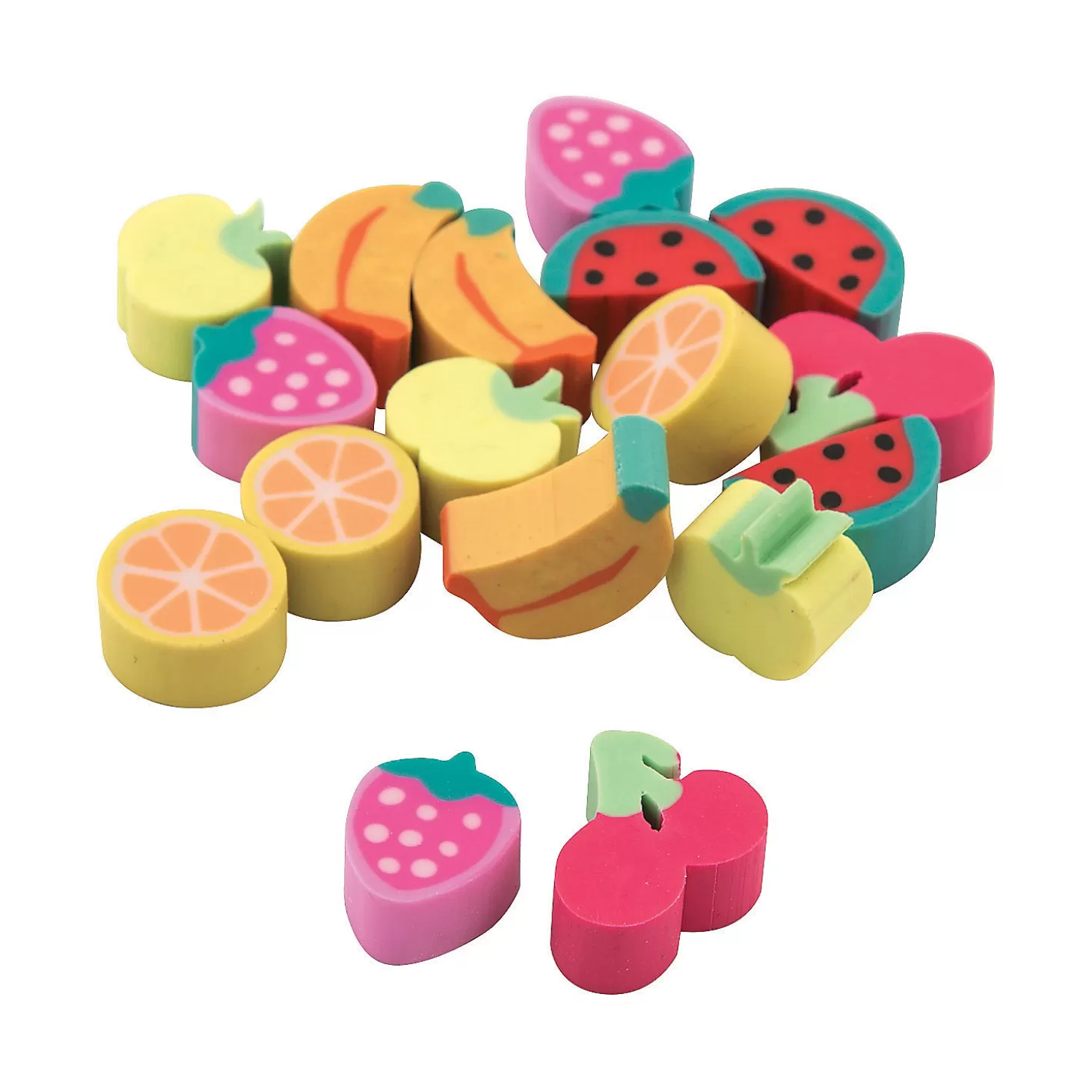 Oriental Trading Bulk 300 Pc. Mini Fruit Erasers* Stationery Assortments