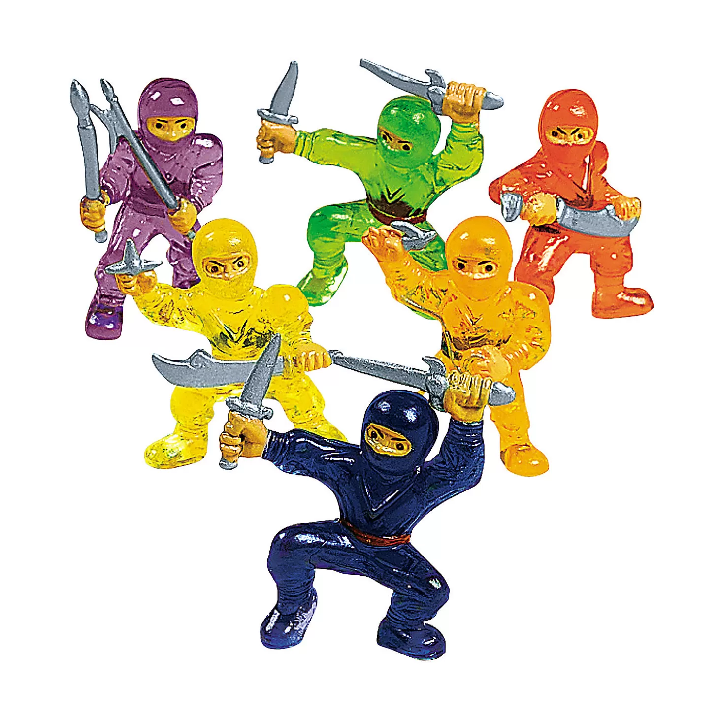 Oriental Trading Bulk 48 Pc. Mini Ninja Warriors* Character Toys