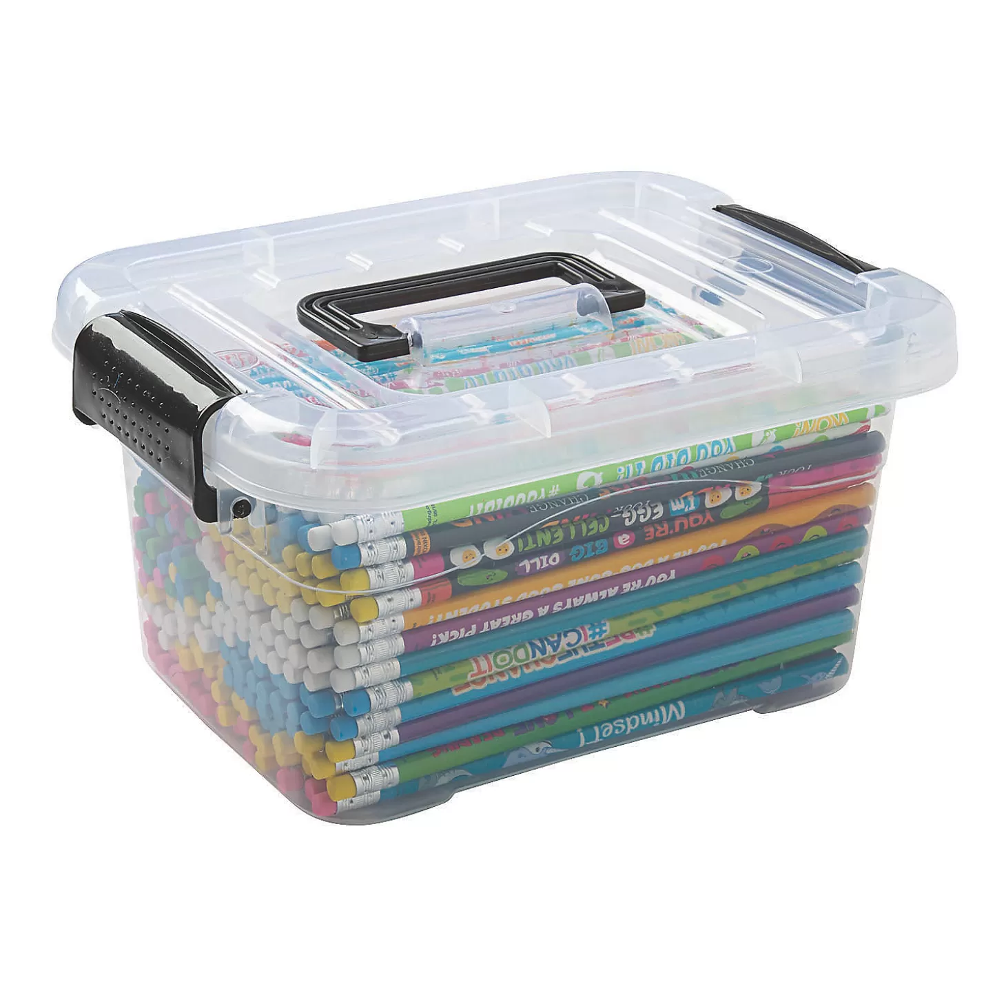 Oriental Trading Bulk 240 Pc. Motivational Pencil Assortment With Tub* Pencils