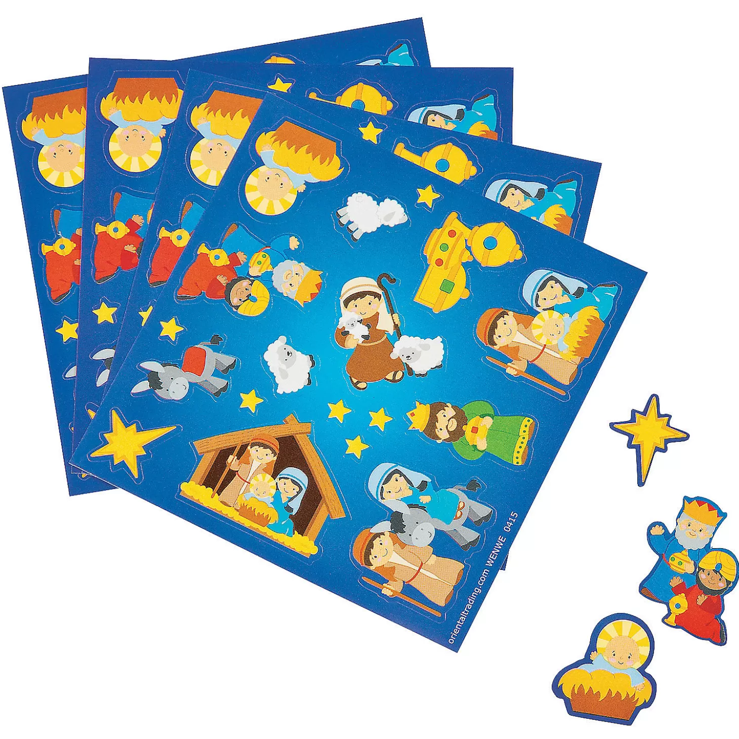 Oriental Trading Bulk 50 Pc. Nativity Sticker Sheet* Activity Books