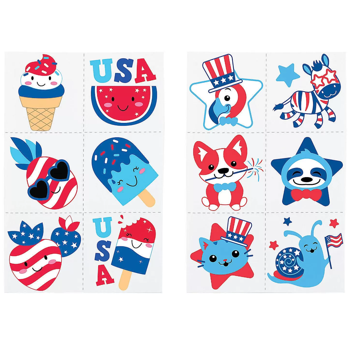 Oriental Trading Bulk 504 Pc. Patriotic Temporary Tattoo Assortment* Temporary Tattoos