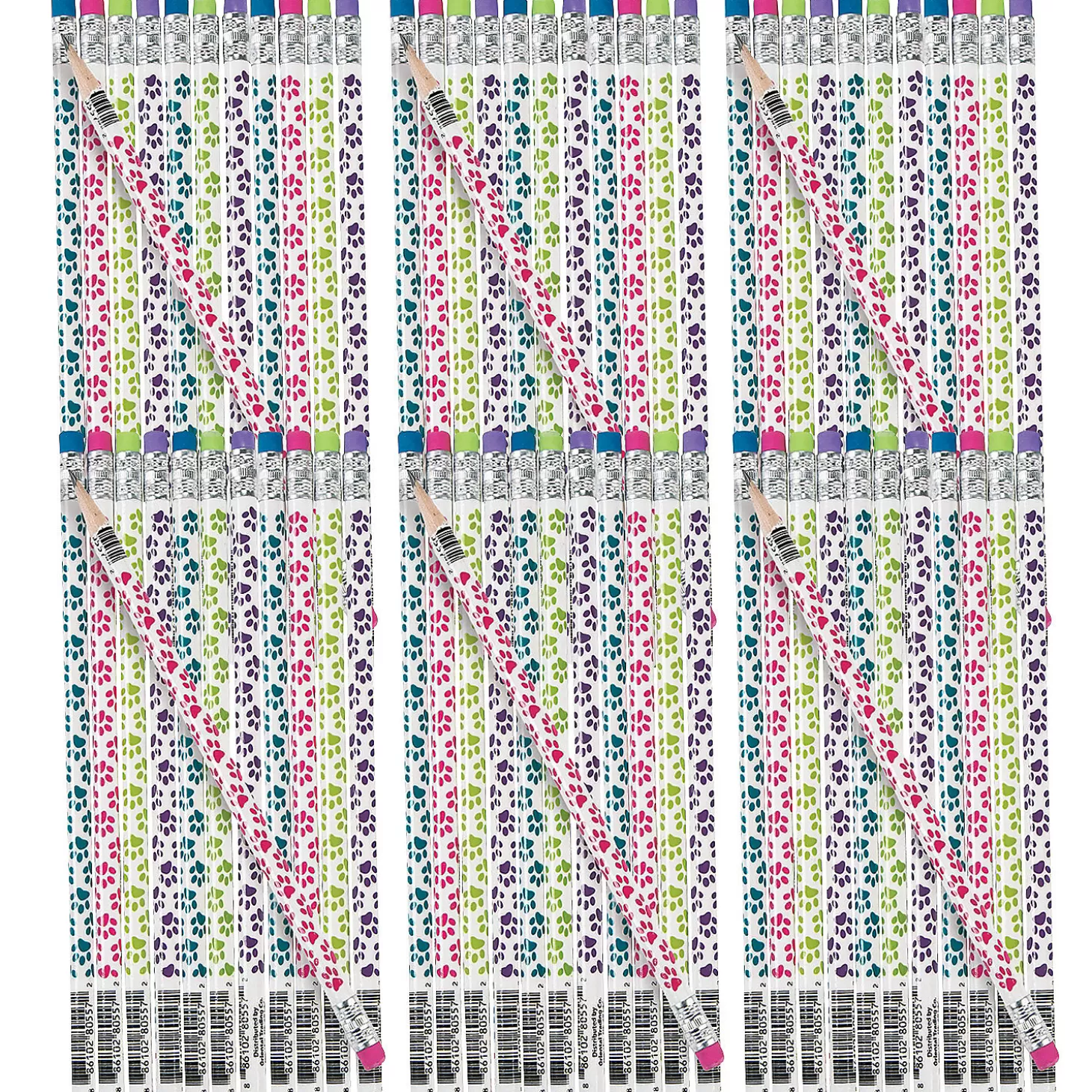 Oriental Trading Bulk 144 Pc. Paw Print Pencils* Pencils