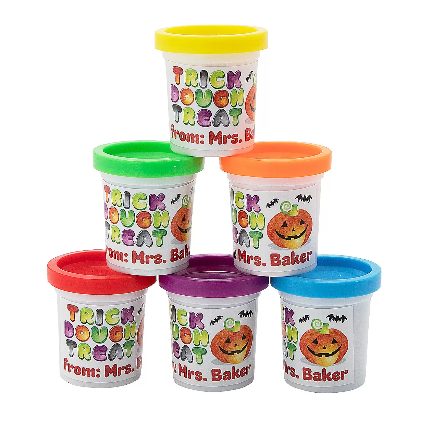 Flash Sale Bulk 30 Pc. Personalized Halloween Dough Handouts Personalized Halloween Supplies