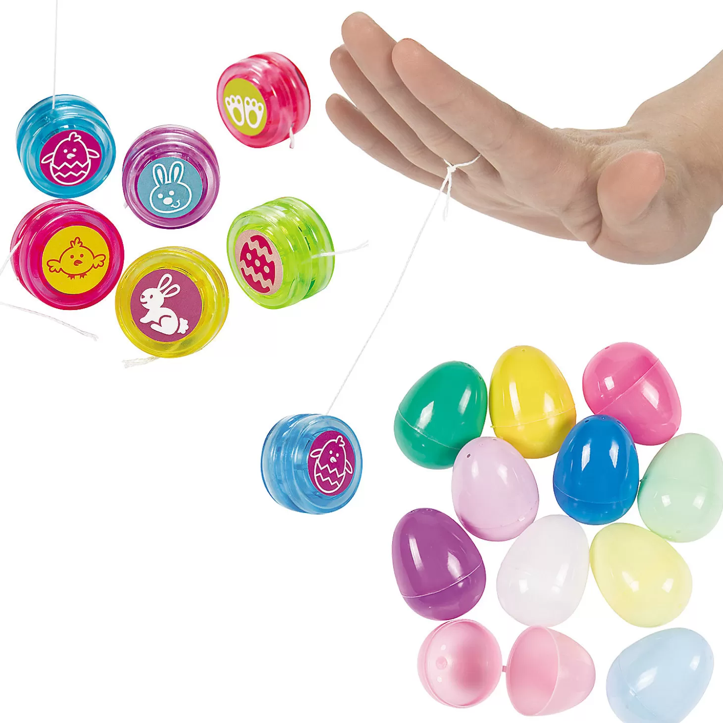 Oriental Trading 2-1/2" Bulk 96 Pc. Plastic Easter Egg & Yoyo Filler Kit* Yo-Yos