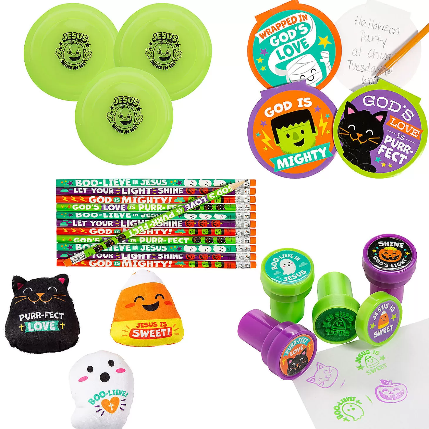 Best Bulk 242 Pc. Religious Halloween Toy Assortment Kit Halloween Fun Kits