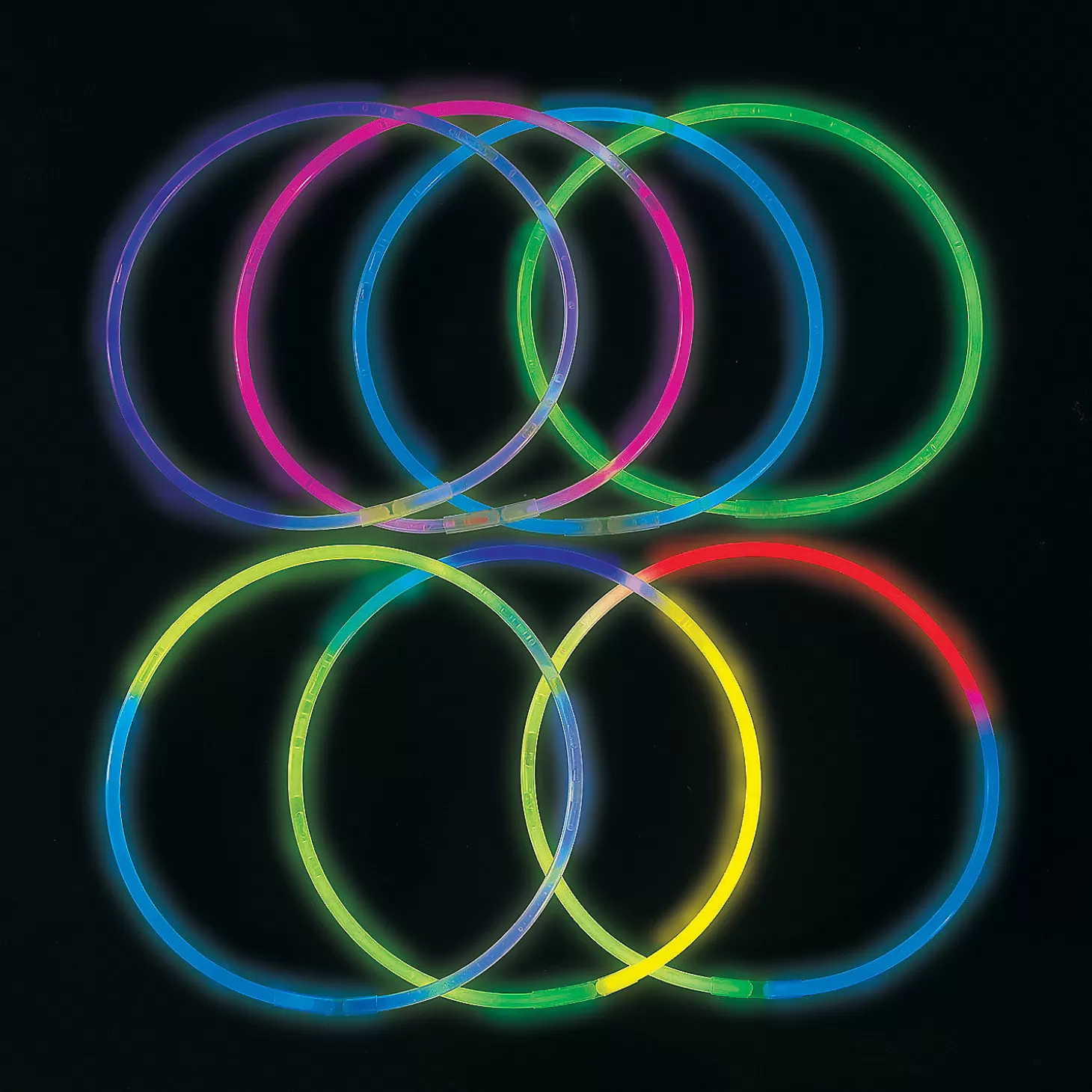 Oriental Trading Bulk 100 Pc. Tri-Color & Solid Glow Necklace Assortment* Glow Assortments