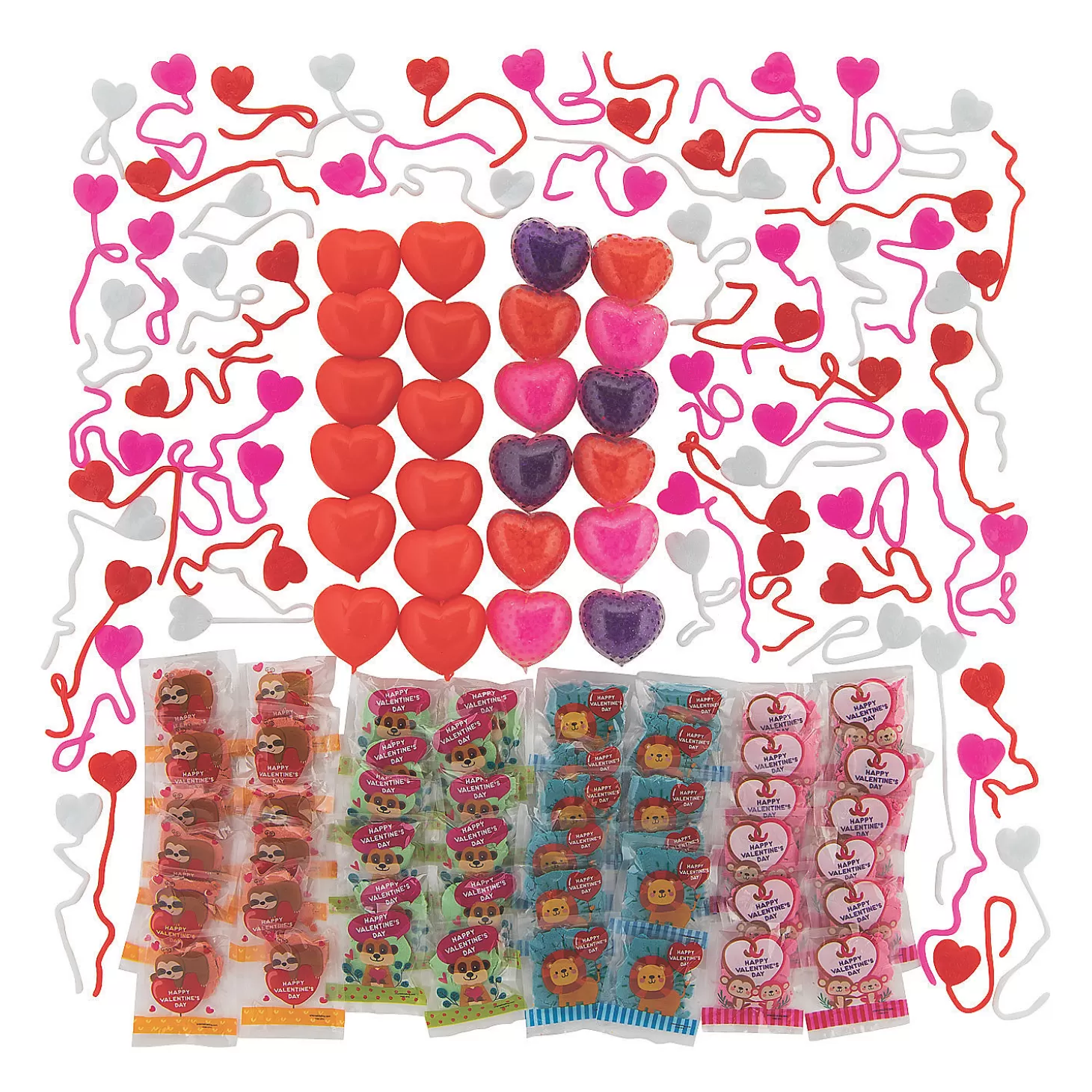 Oriental Trading Bulk 144 Pc. Valentine Sticky Toy Assortment* Putty & Squishy Toys