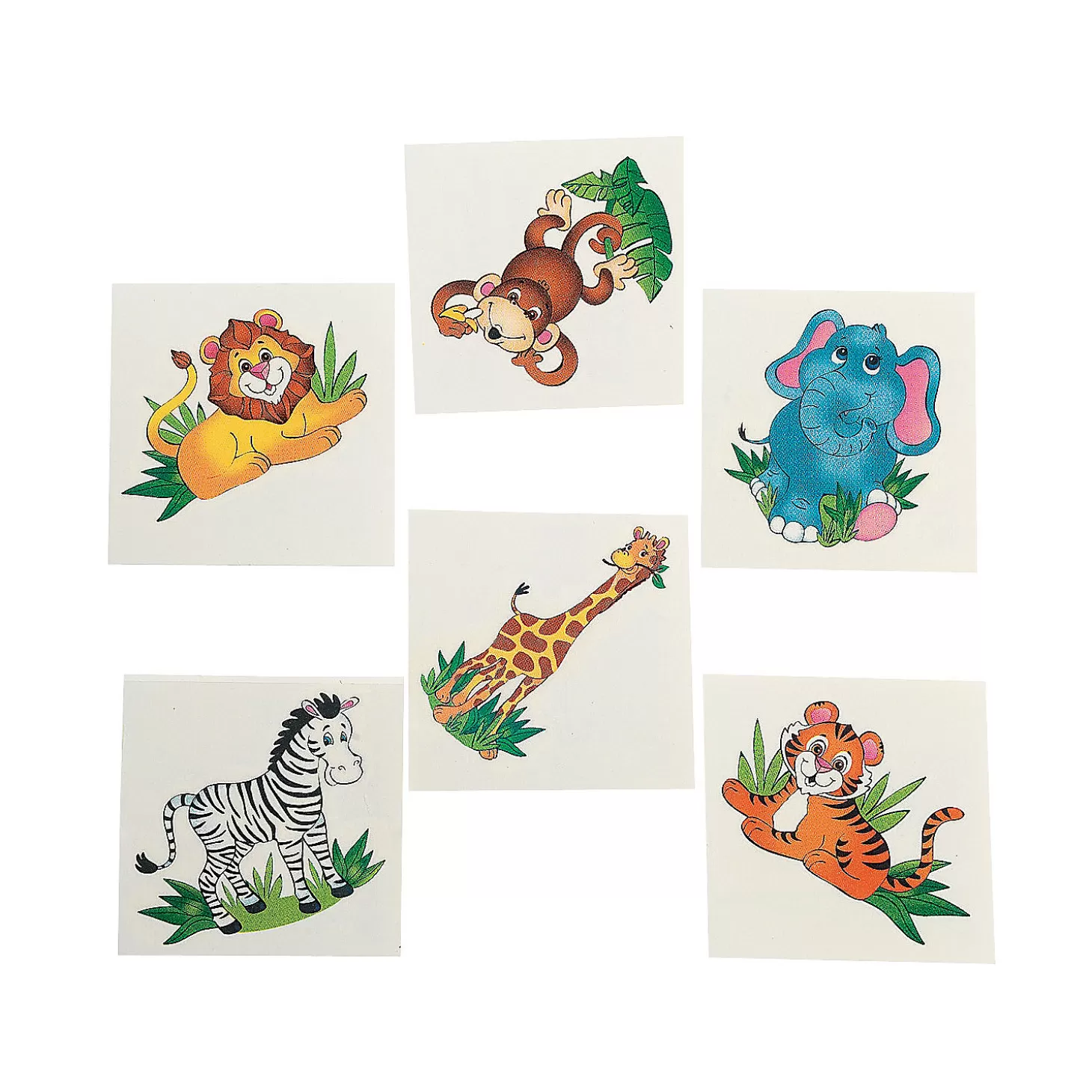 Oriental Trading Bulk 72 Pc. Zoo Animal Temporary Tattoos - 72 Pc.* Temporary Tattoos