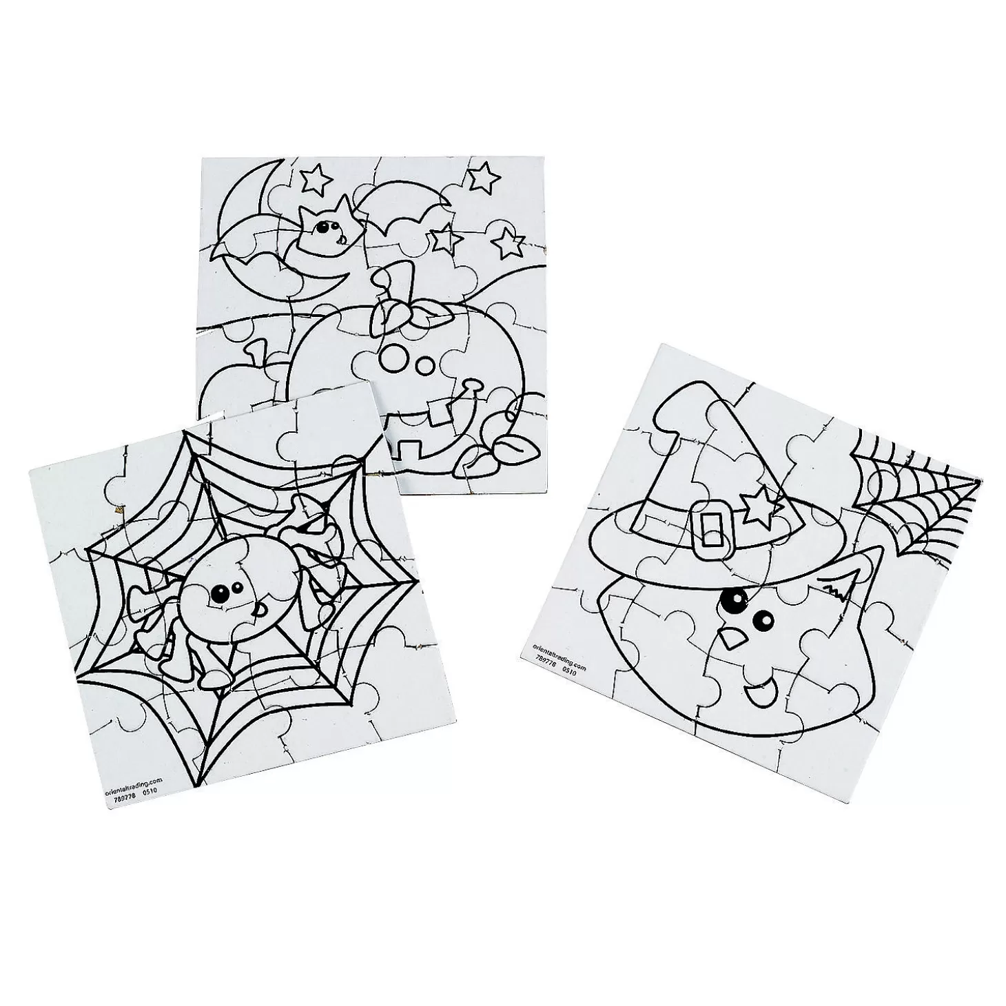 Best Bulk Set Of 50 Color Your Own Halloween Friends Mini Puzzles Boo Bags