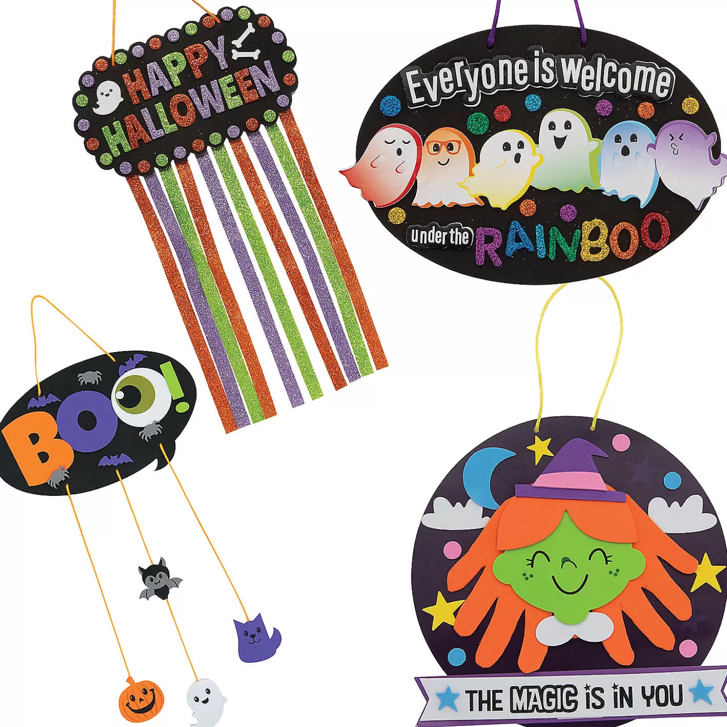 Best Sale Bulk Value Halloween Foam Sign Craft Kit Assortment - Makes 48 Halloween Fun Kits