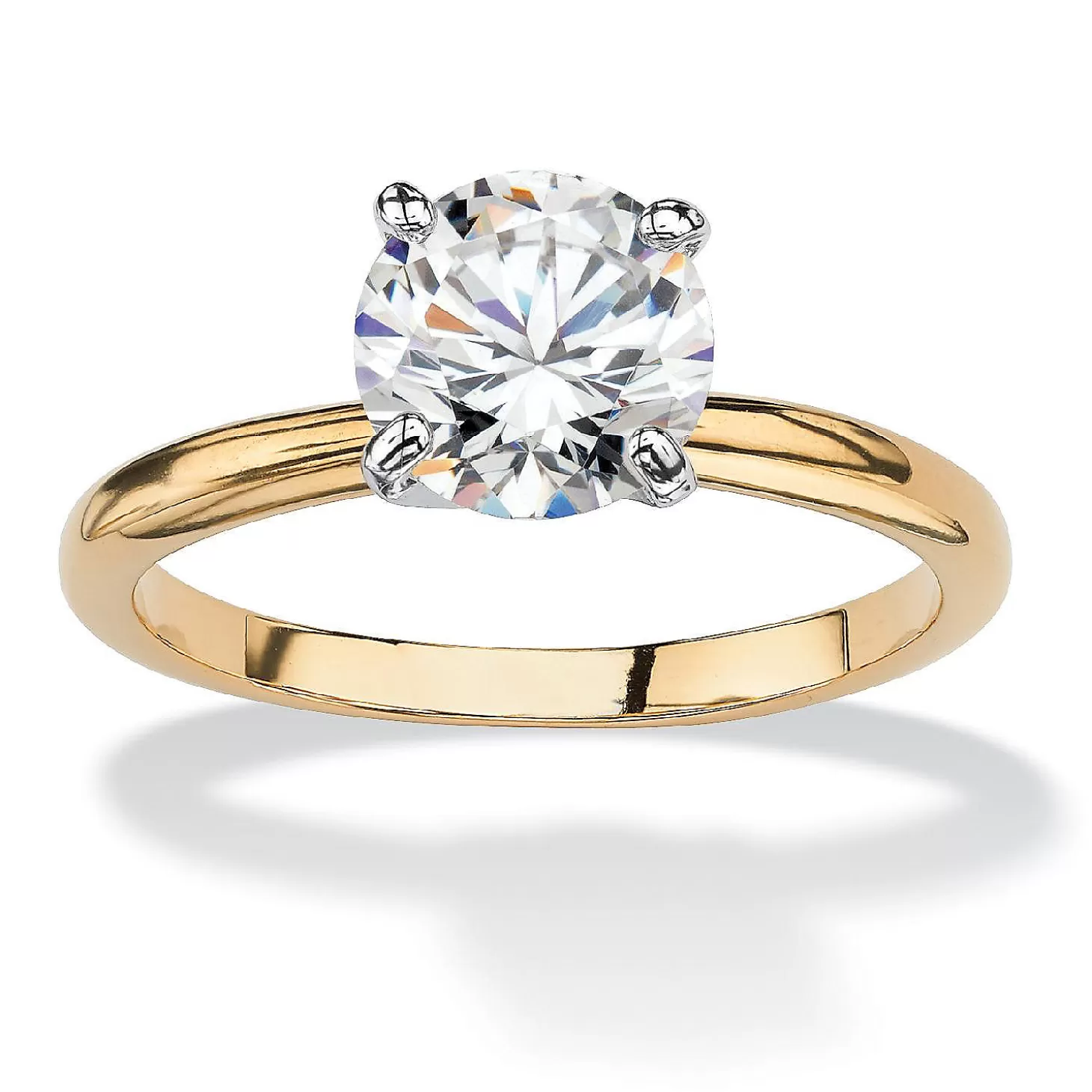 Oriental Trading 2.00 Carat Cz Solitaire Ring Gold-Plated* Rings