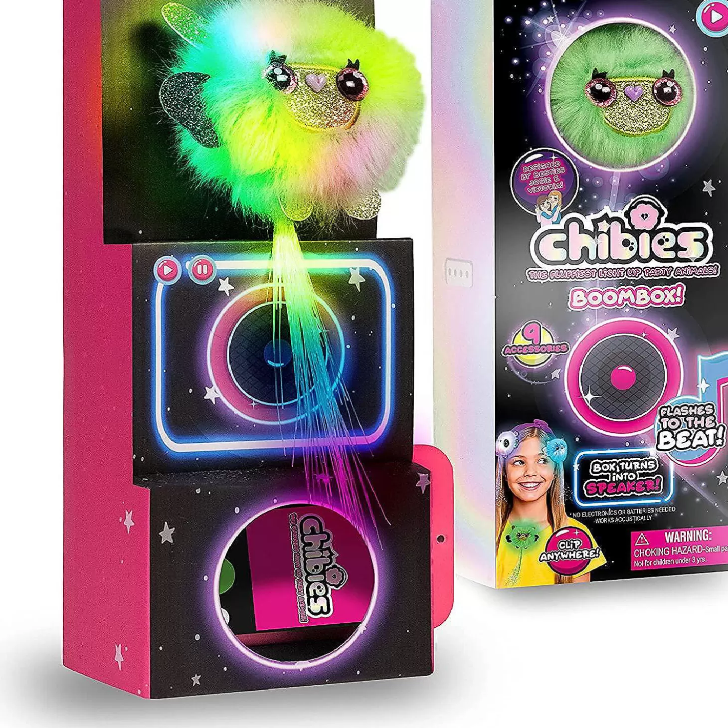 Oriental Trading Chibies Boom Box Billi Llama Fluffy Lights To Beats Speaker Music Interactive Toy Wow! Stuff* Pretend Play