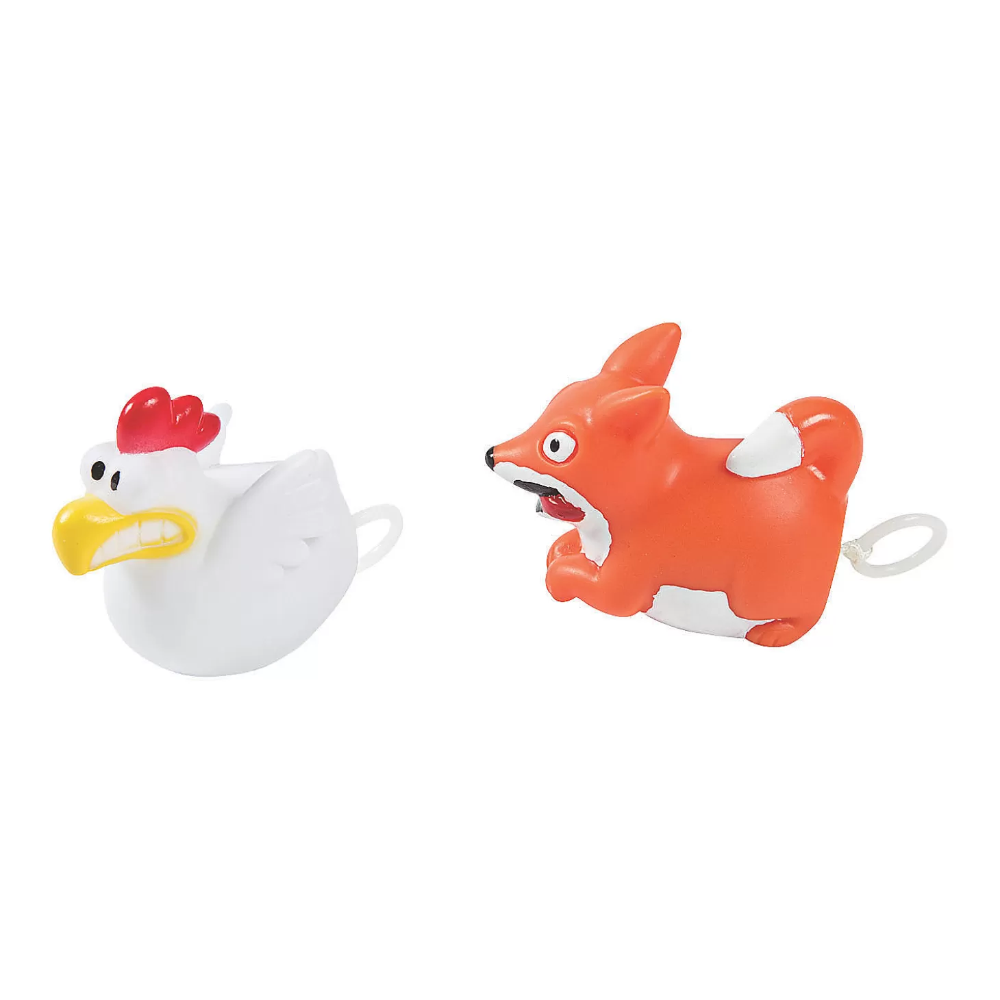 Oriental Trading Chicken & Fox Pull-String Toys - 6 Sets* Character Toys