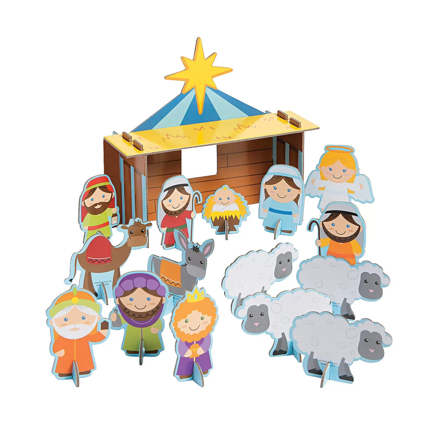 Oriental Trading Chipboard Nativity Playset* Play Sets