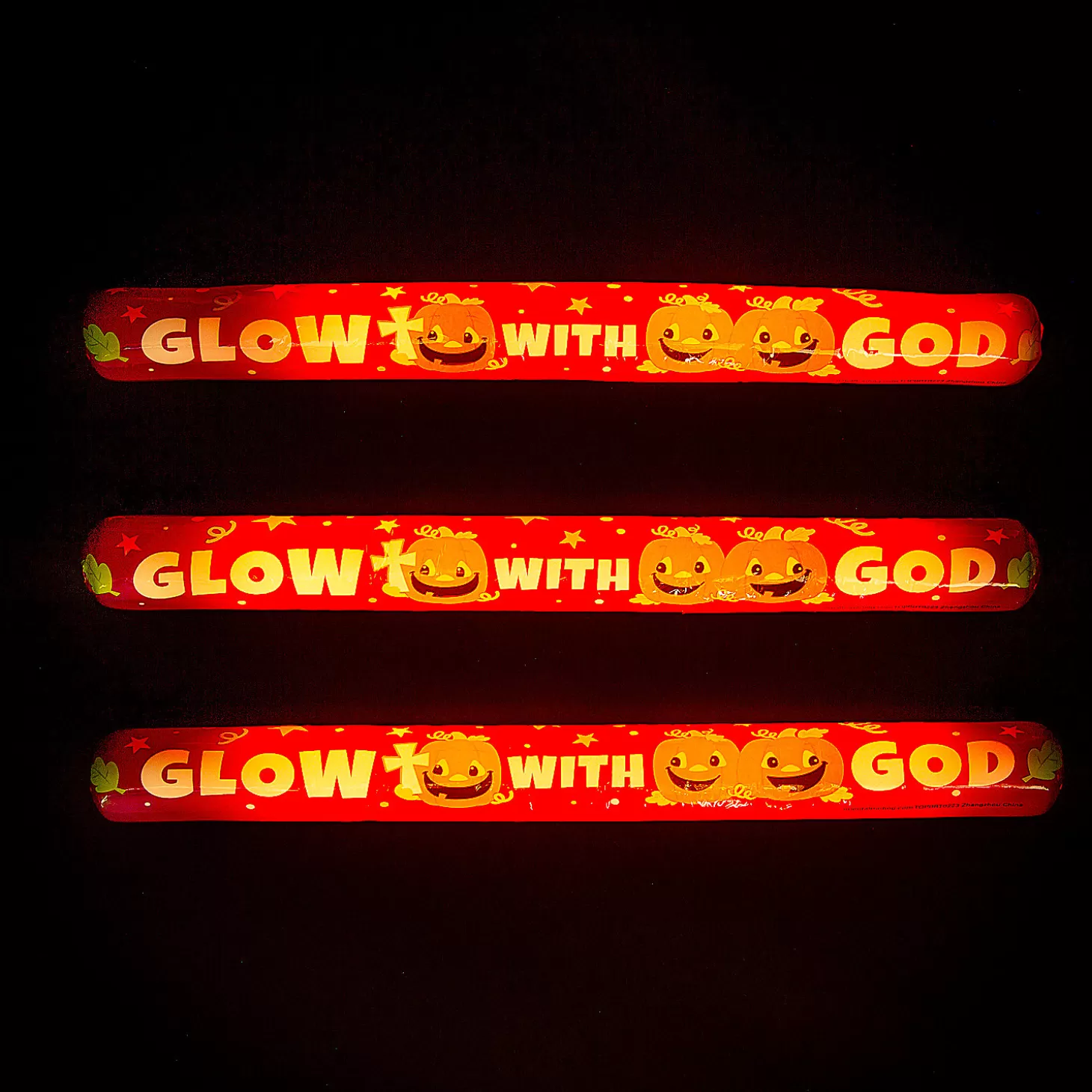 Oriental Trading Christian Pumpkin Foam Tubes With Glow Sticks - 6 Pc.* Glow Sticks