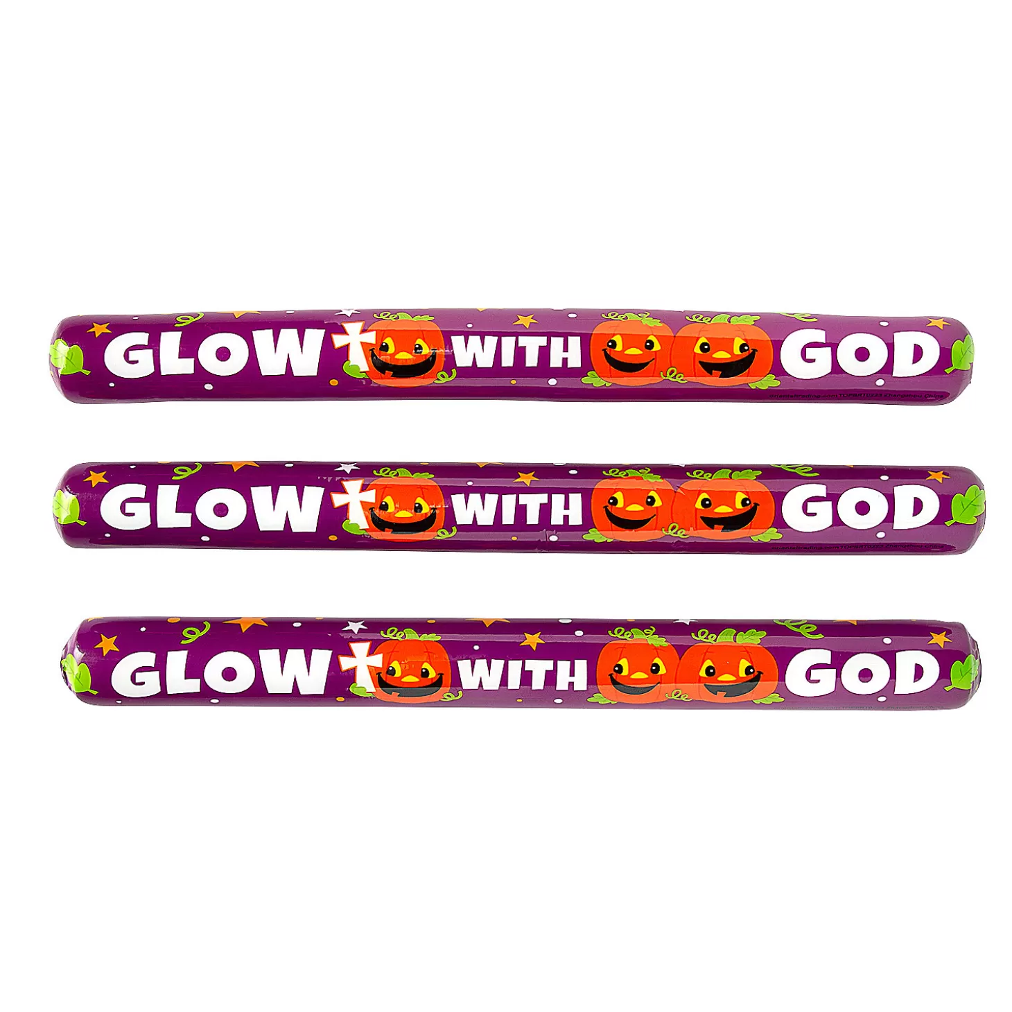 Oriental Trading Christian Pumpkin Foam Tubes With Glow Sticks - 6 Pc.* Glow Sticks