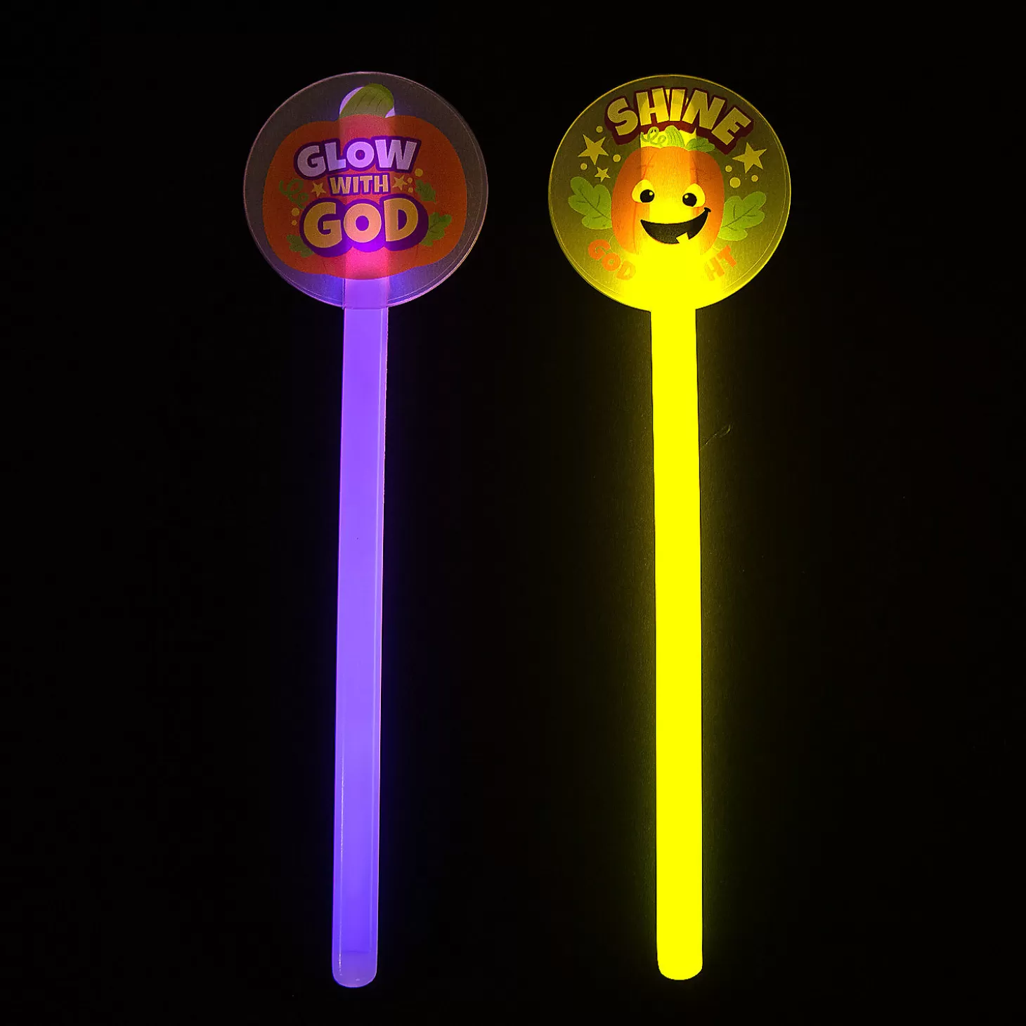 Oriental Trading Christian Pumpkin Glow Wands - 12 Pc.* Glow Sticks