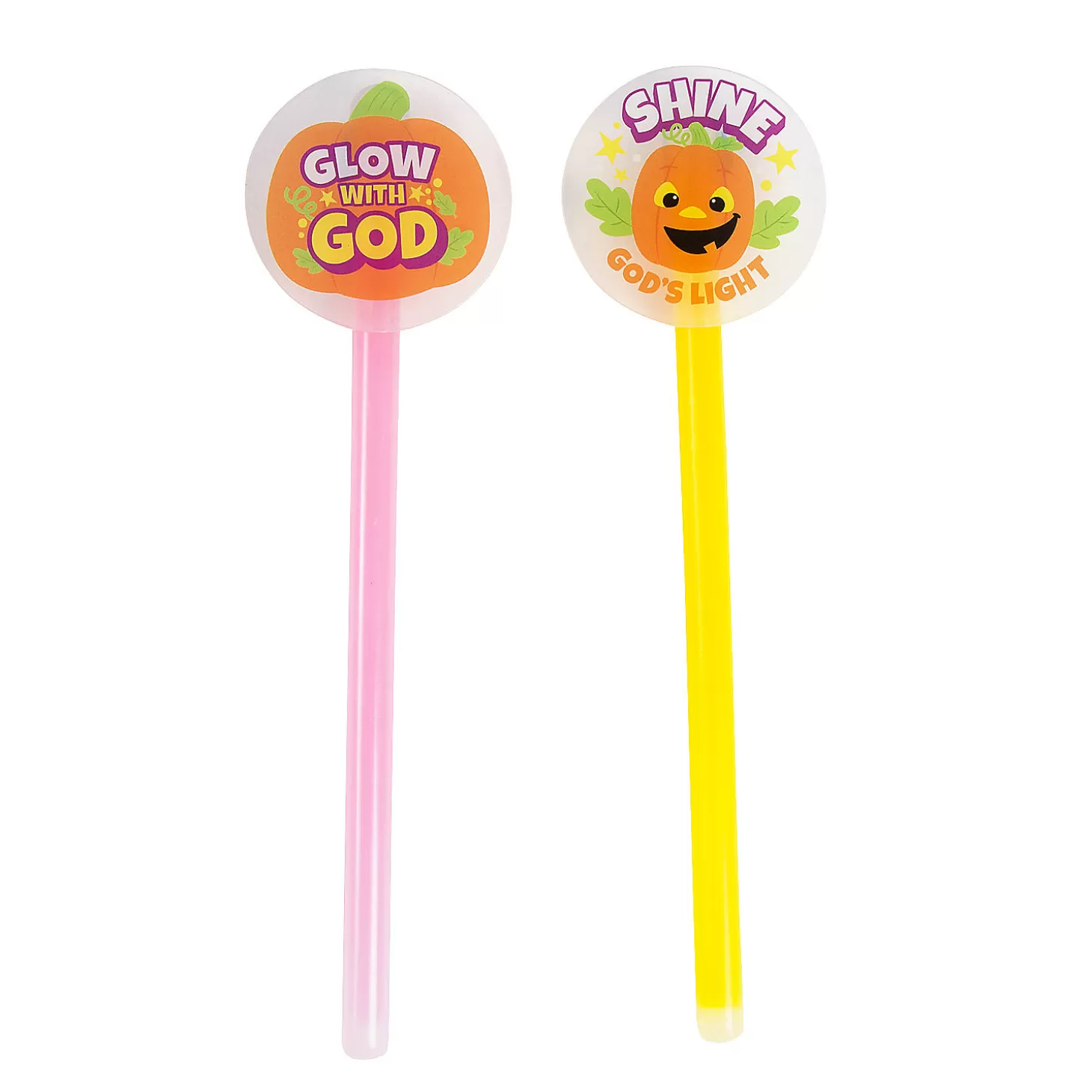 Oriental Trading Christian Pumpkin Glow Wands - 12 Pc.* Glow Sticks