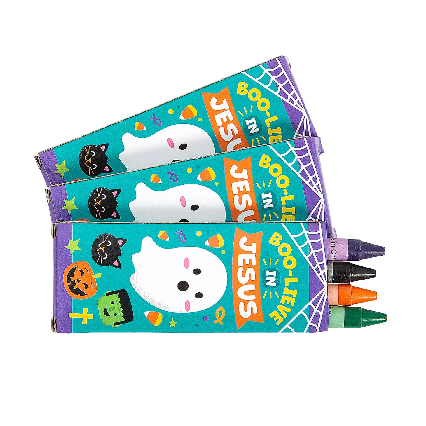 Best 4-Color Religious Halloween Crayons – 24 Boxes Religious Halloween