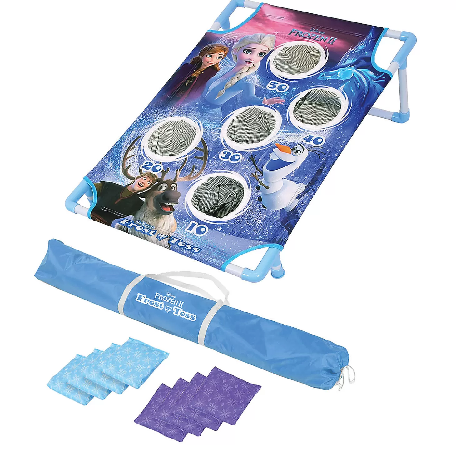 Clearance Disney Frozen 2 Frost Toss Game Set By Gosports - Includes 8 Snowflake Bean Bags With Portable Carrying Case Lawn Games