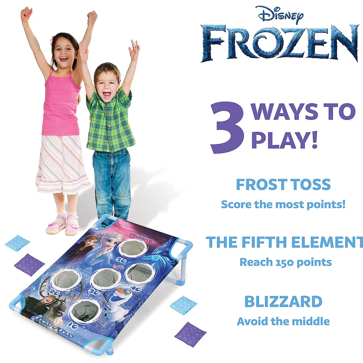 Clearance Disney Frozen 2 Frost Toss Game Set By Gosports - Includes 8 Snowflake Bean Bags With Portable Carrying Case Lawn Games